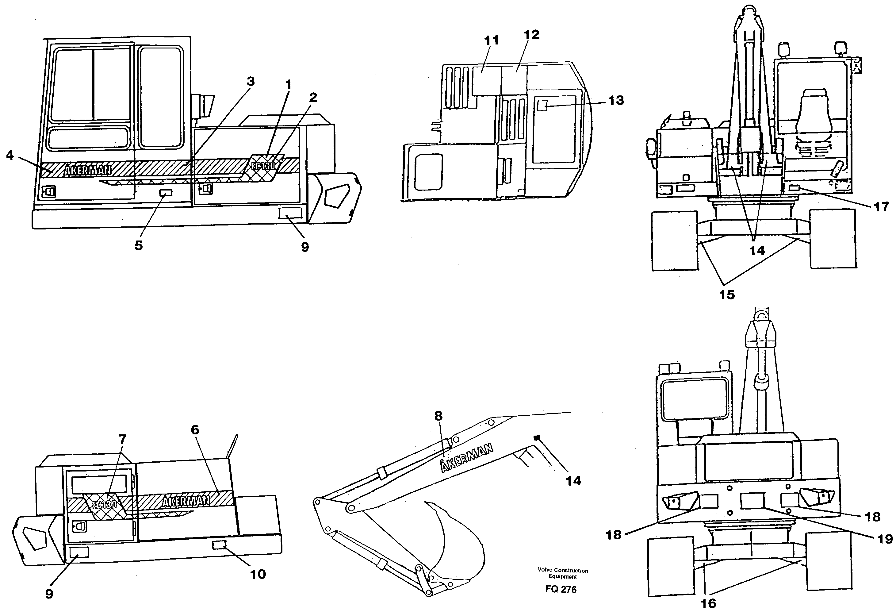 Sign plates and transfer,outer location  SER NO 99- — volvo parts diagram