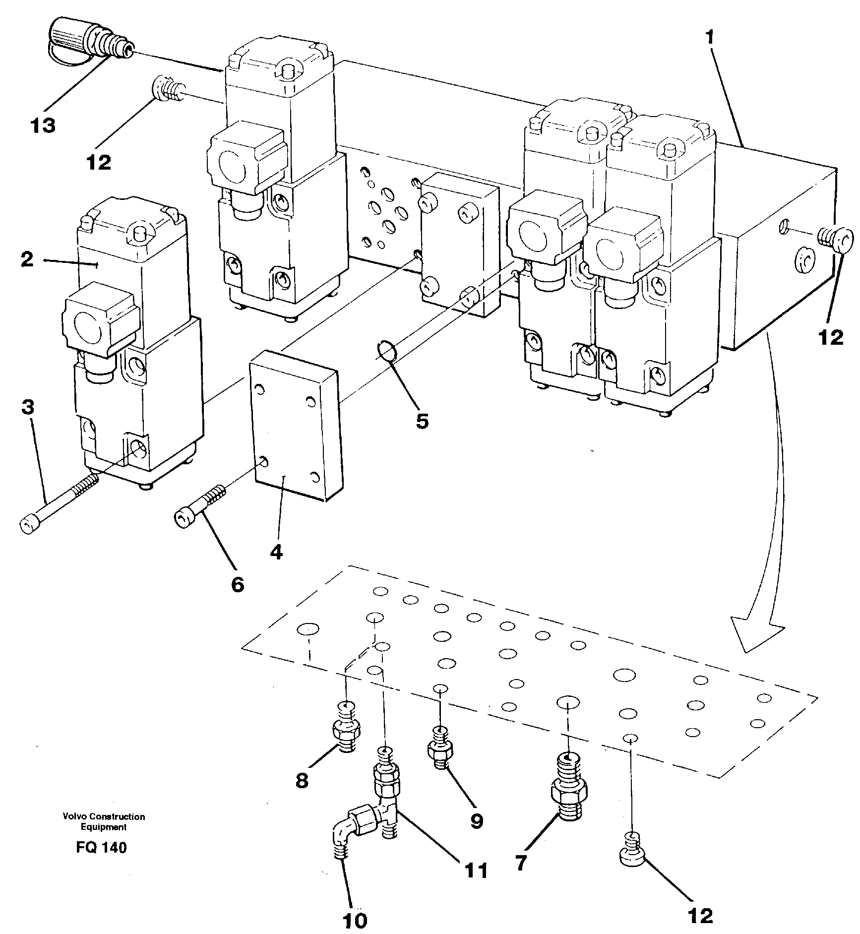 Stop control block — volvo parts diagram