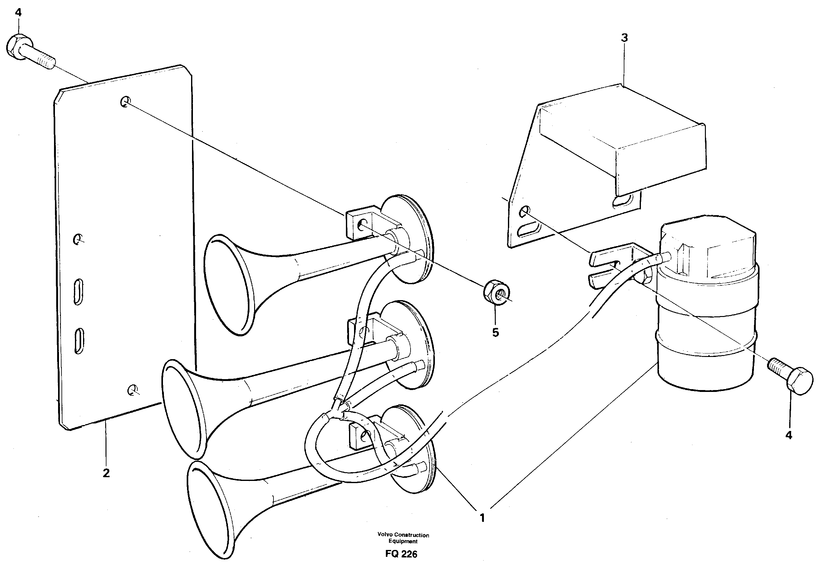Compressor horn — volvo parts diagram