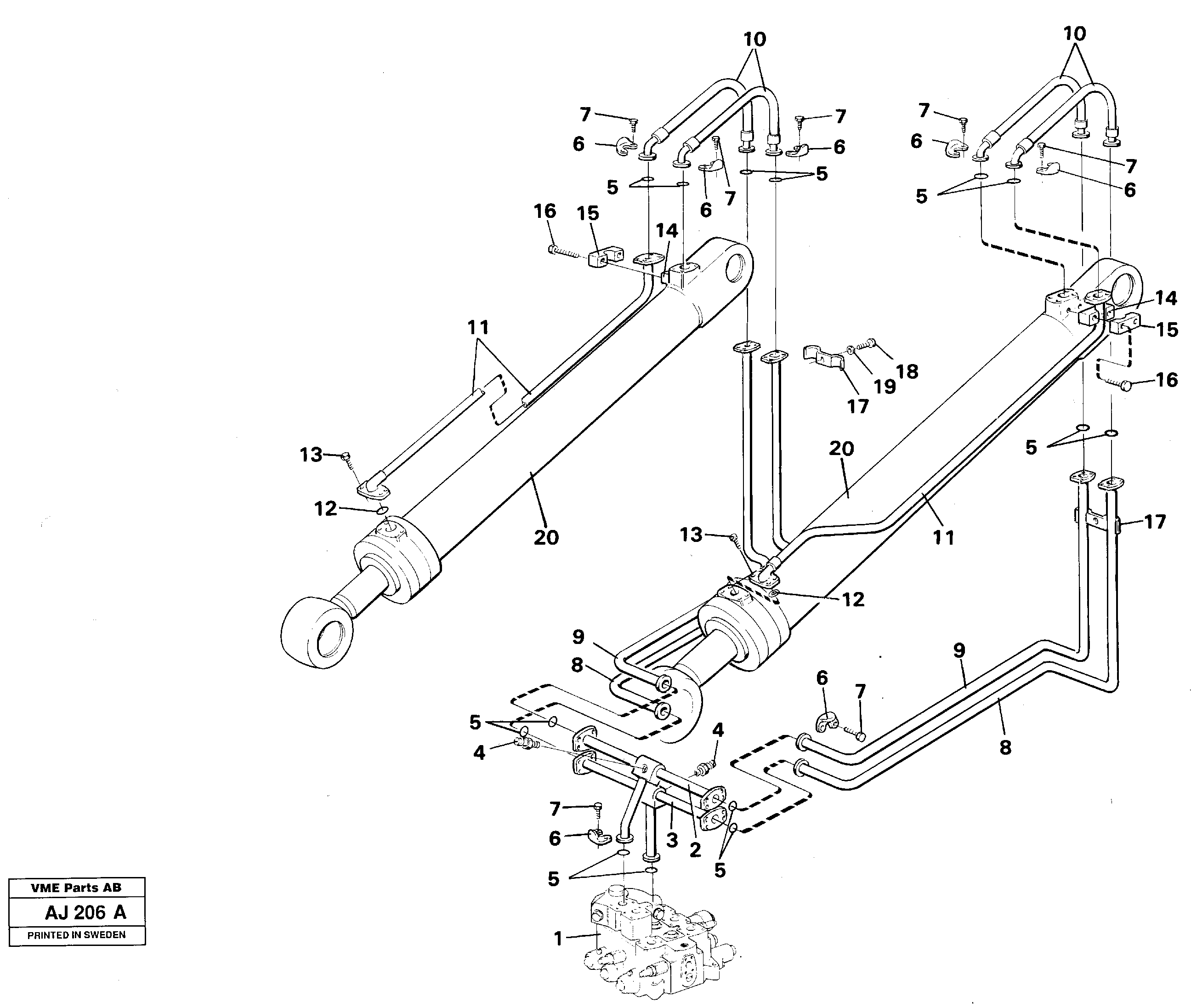 Hydraulic system: Tilt function — volvo parts diagram