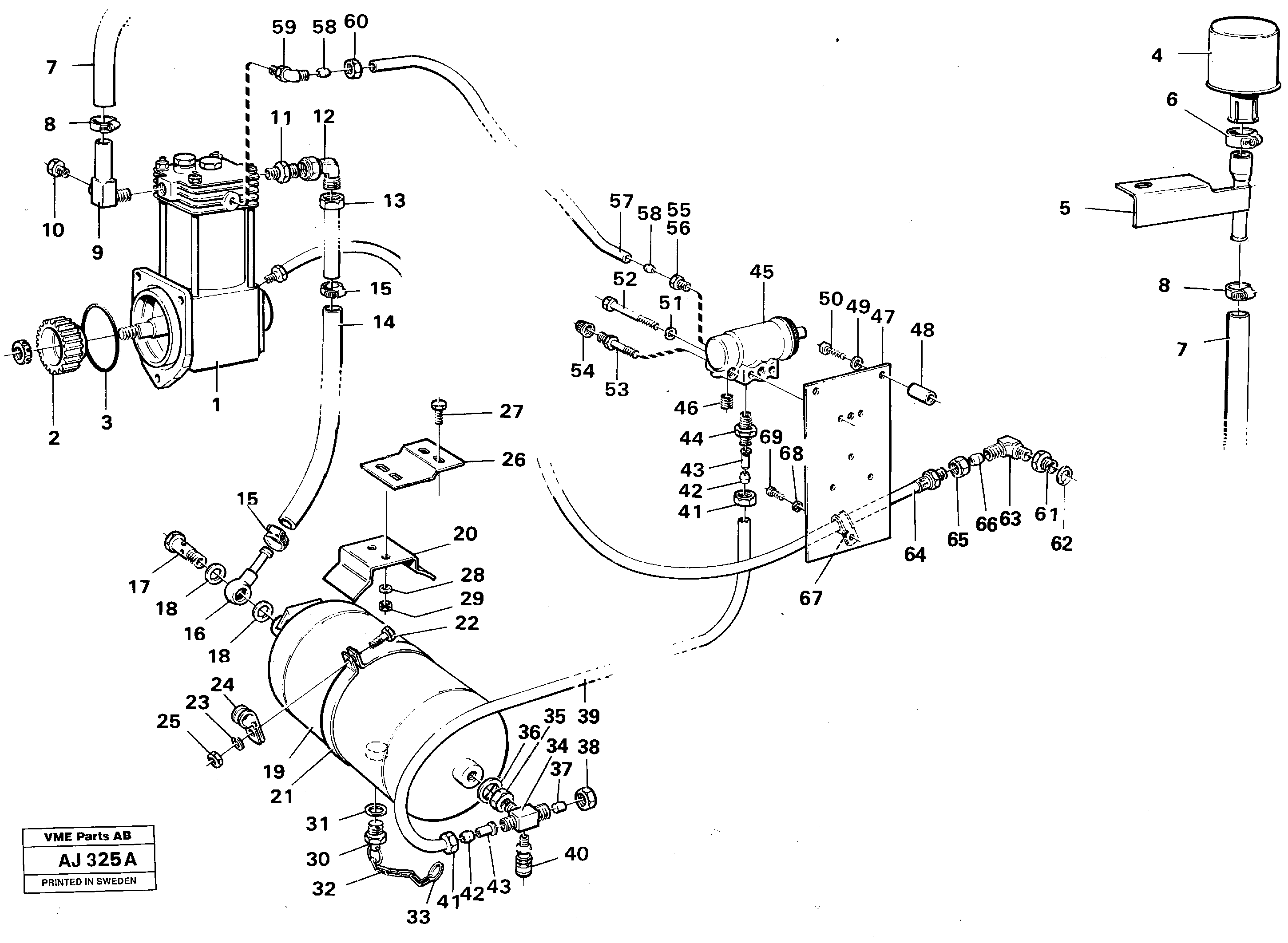 Compressed air equipment  92173 — volvo parts diagram