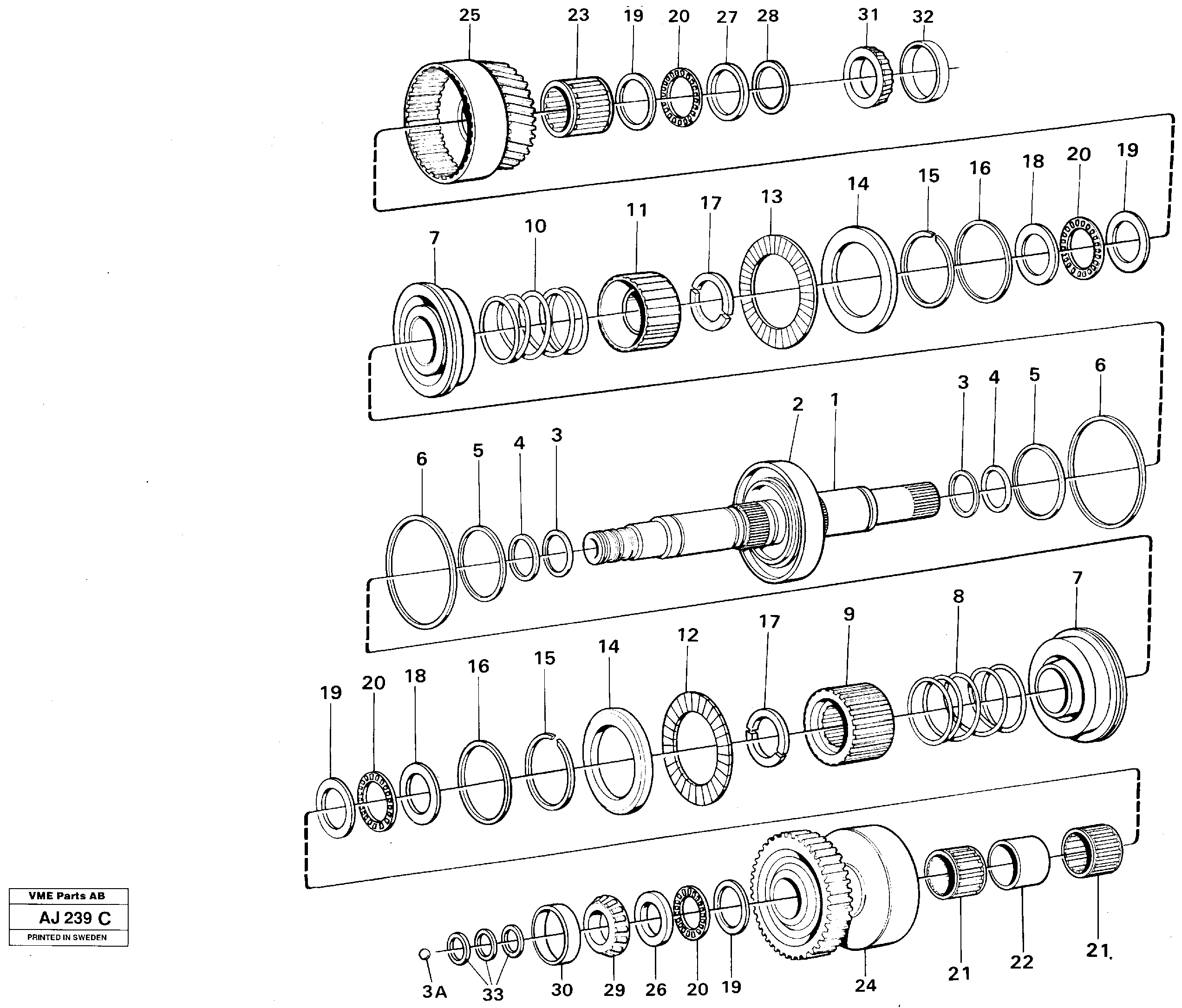 Clutches 1:st and 2:nd speeds  30870 — volvo parts diagram