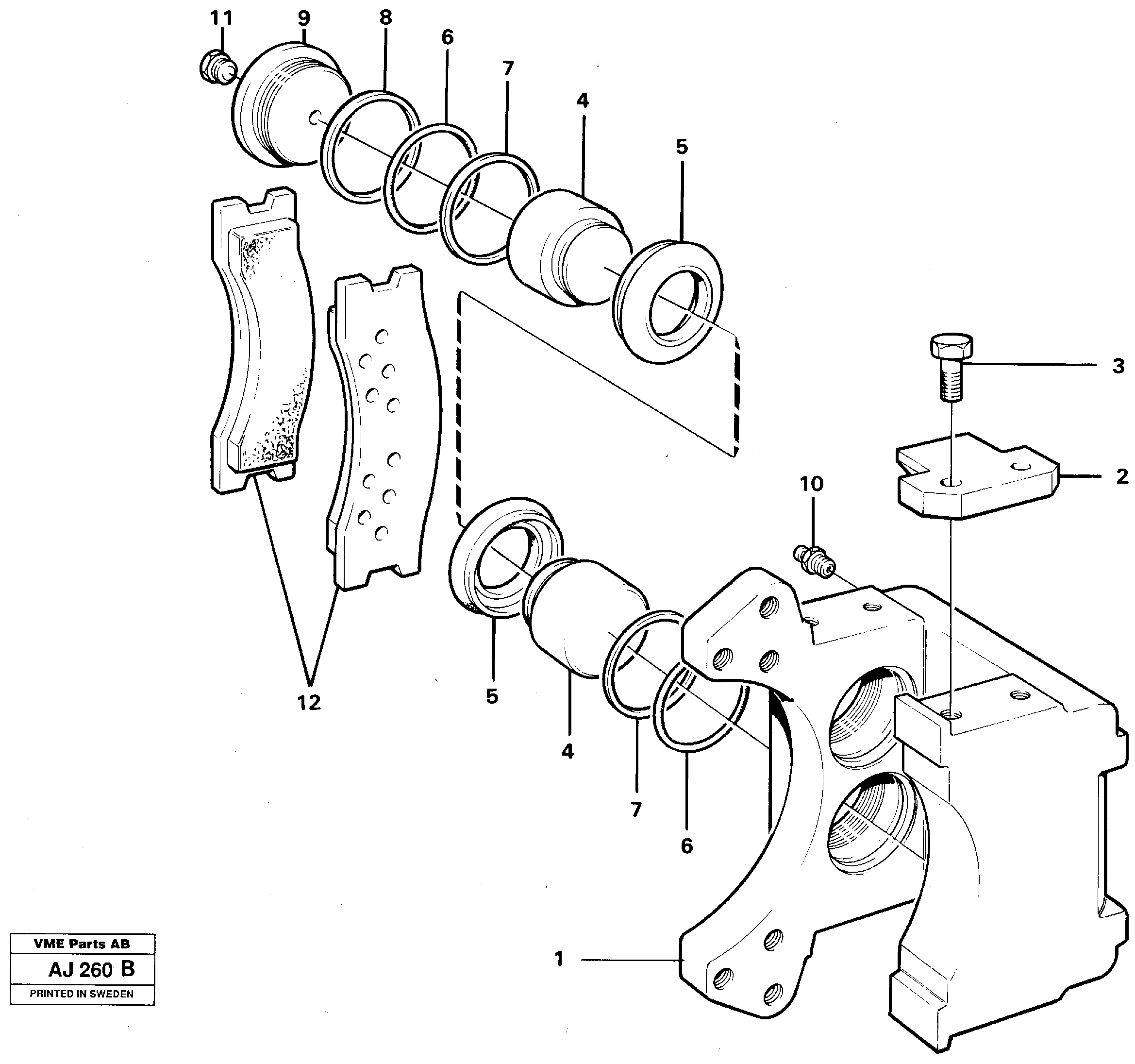 Disc brake — volvo parts diagram