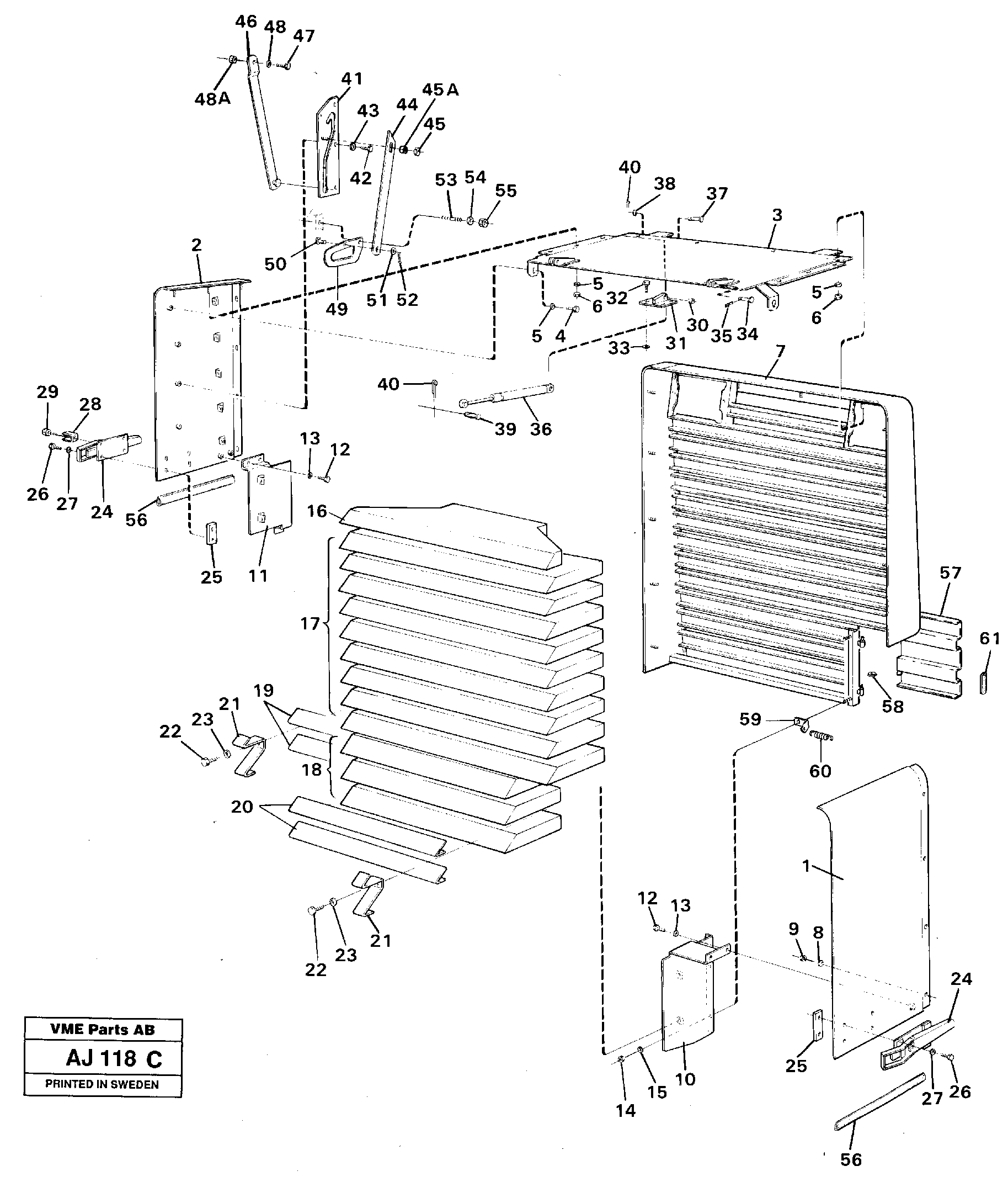 Radiator casing — volvo parts diagram