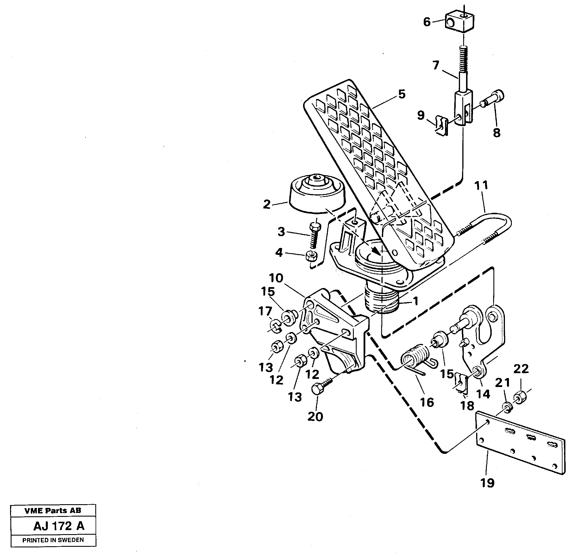 Pedal — volvo parts diagram