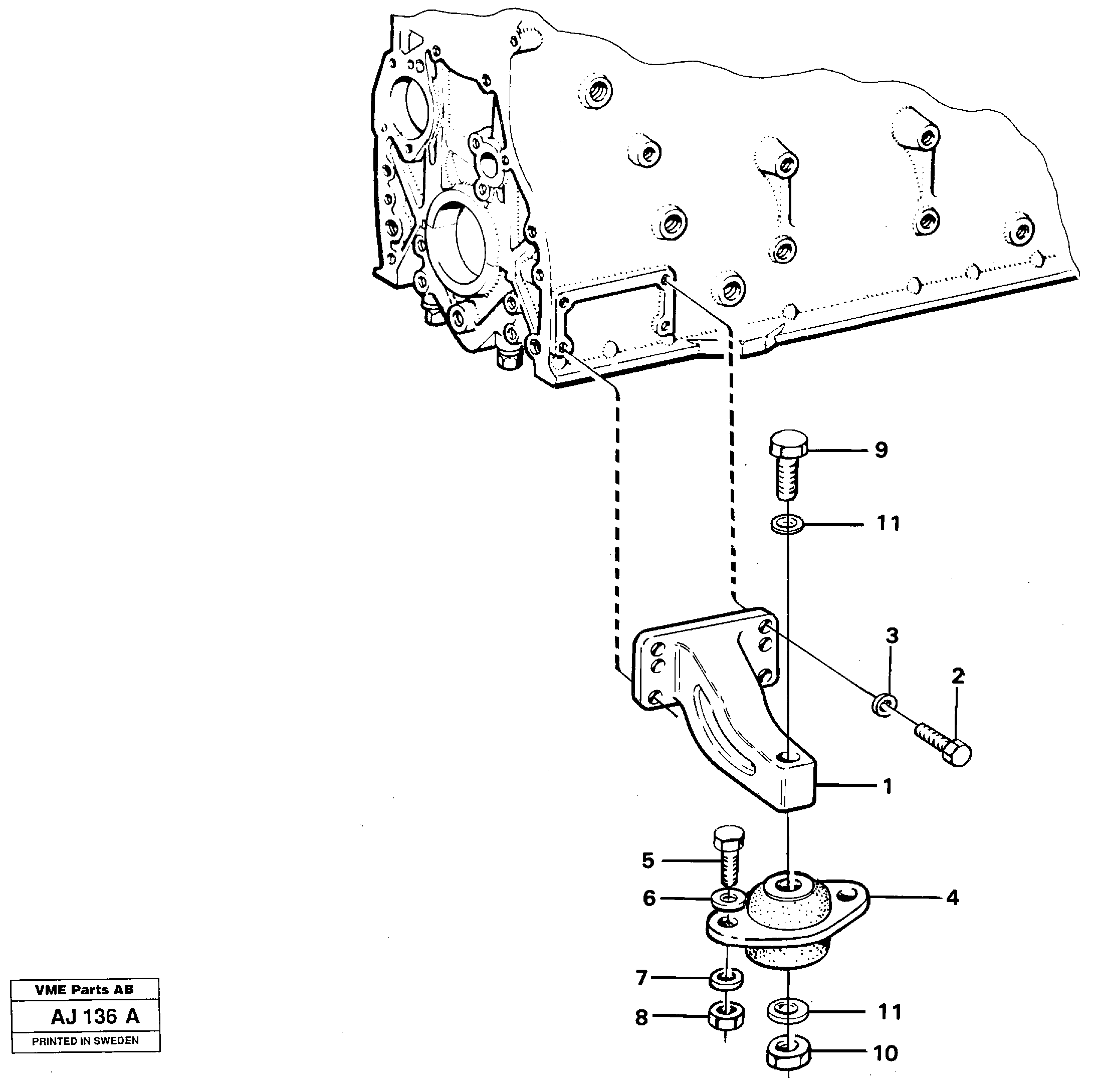 Engine mounting — volvo parts diagram