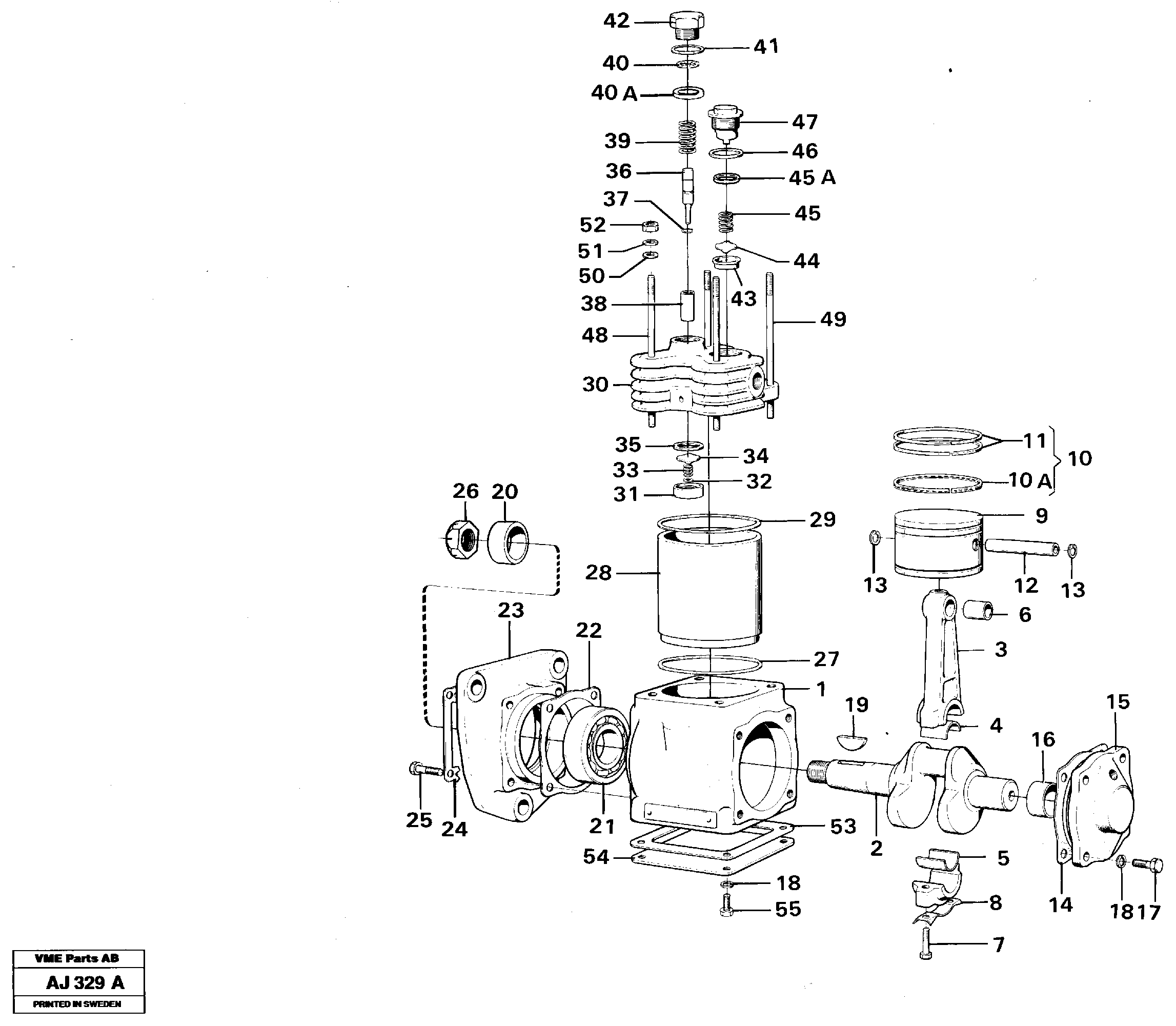Air compressor  92173 — volvo parts diagram