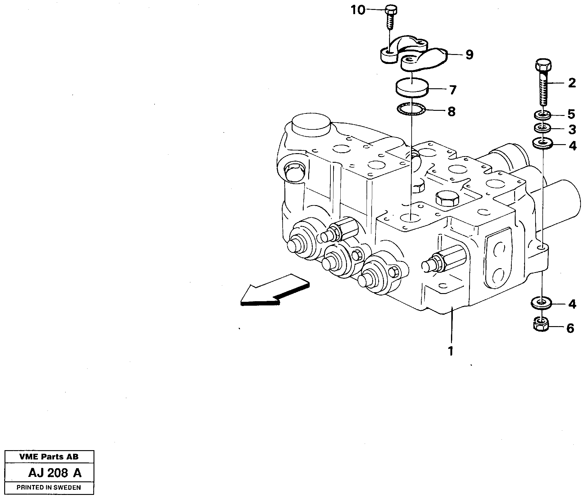 Hydraulic valve Assembly — volvo parts diagram