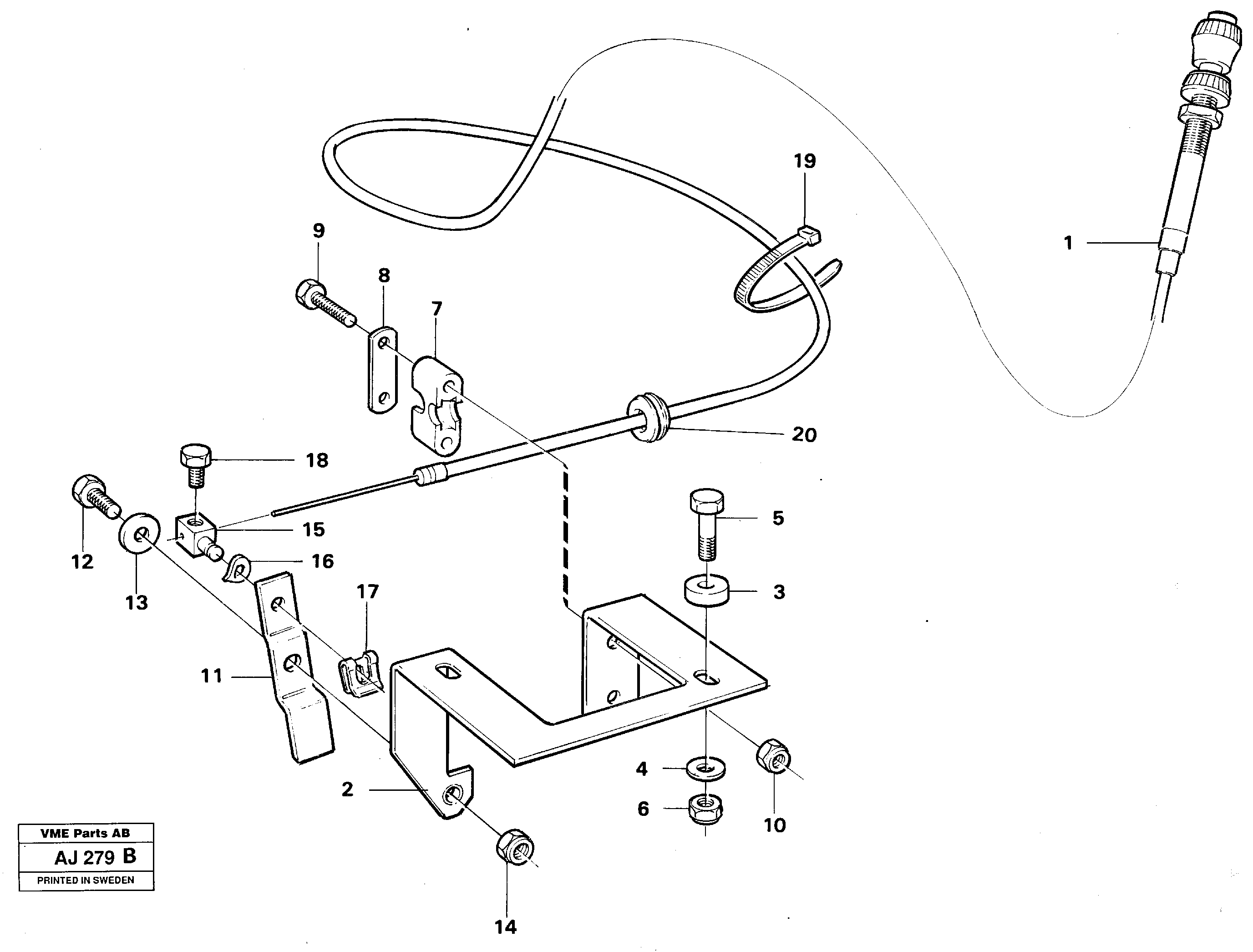 Hand throttle  91886 — volvo parts diagram