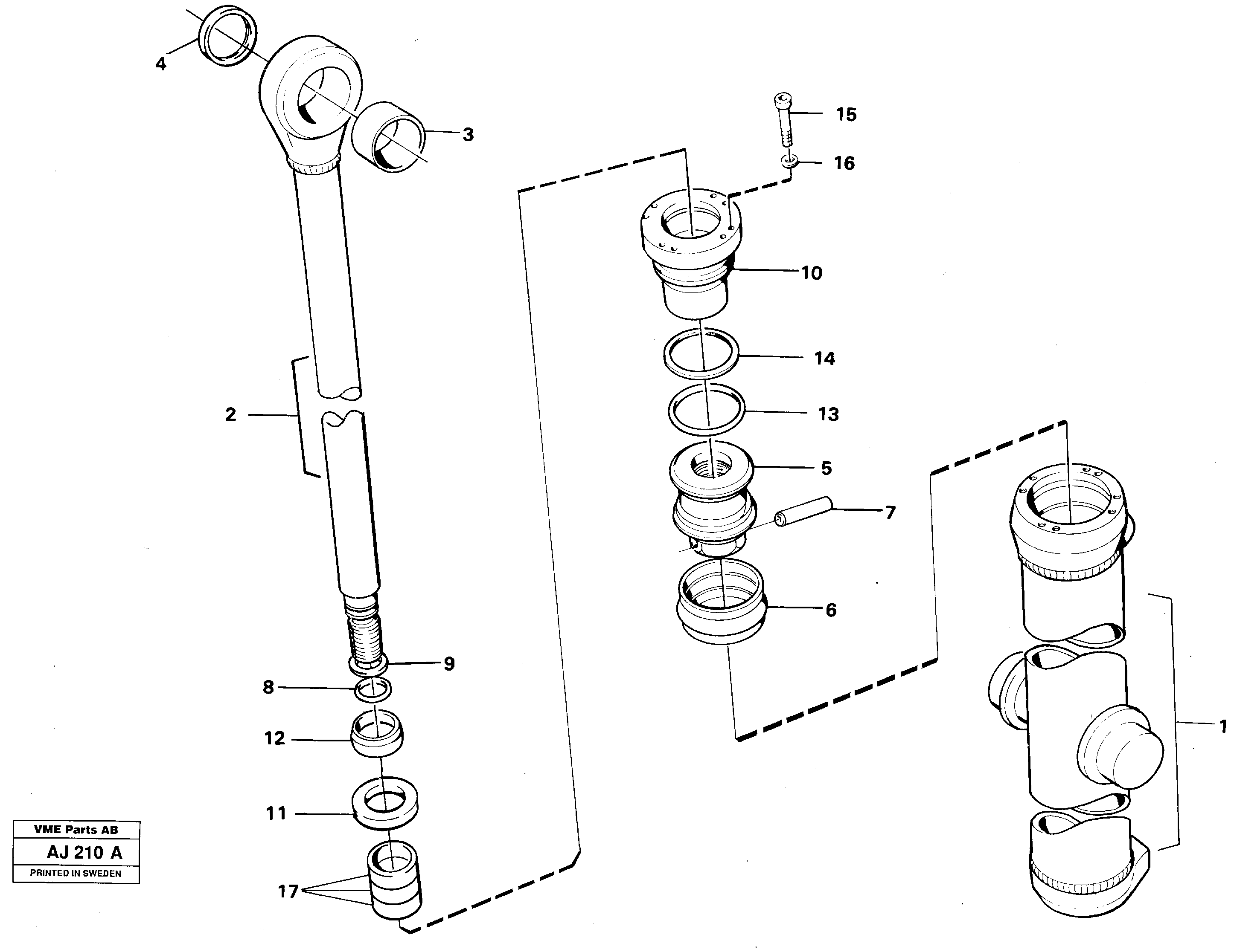 Hydraulic cylinder Lifting — volvo parts diagram