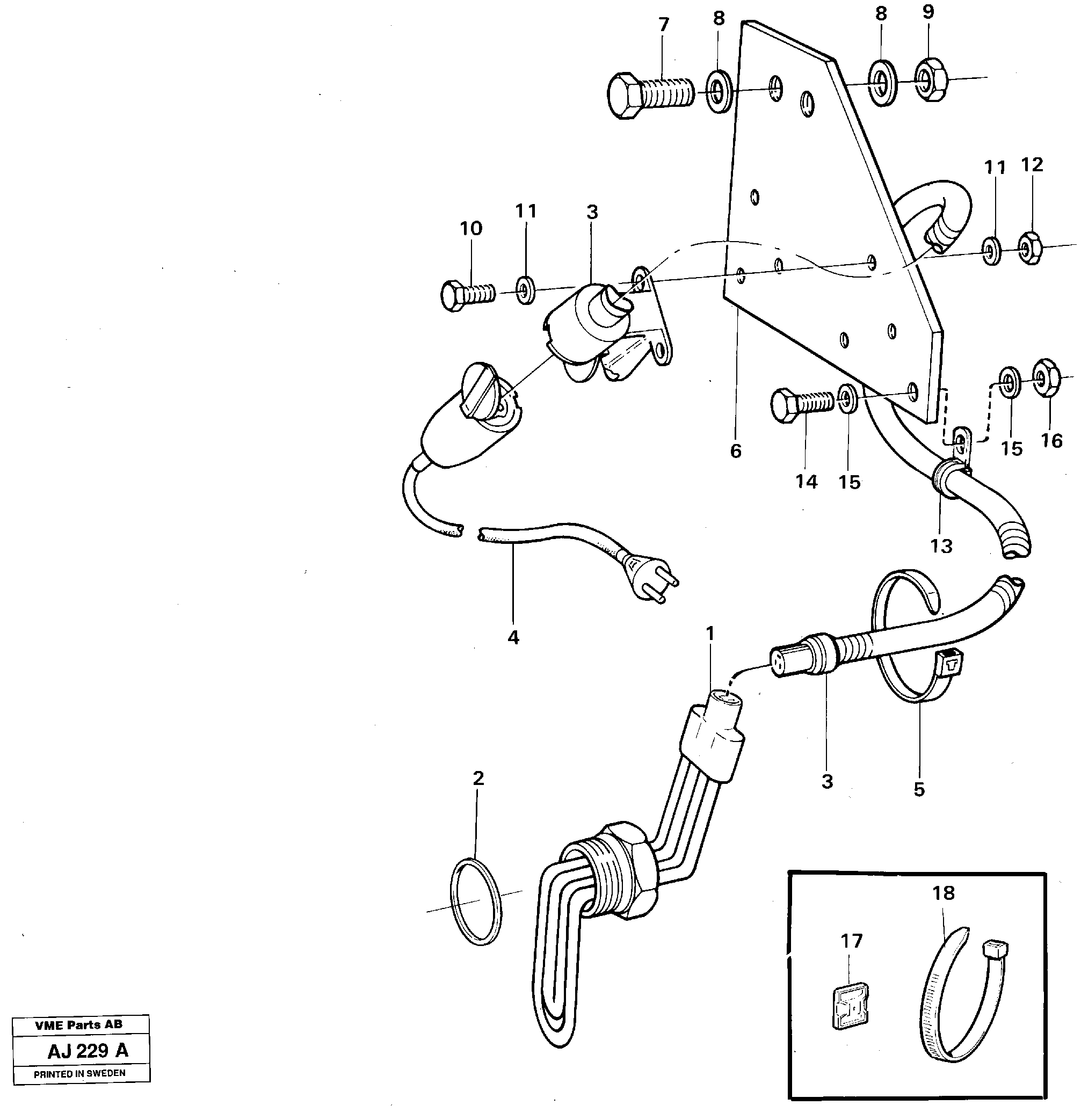 Engine heater  92025 — volvo parts diagram