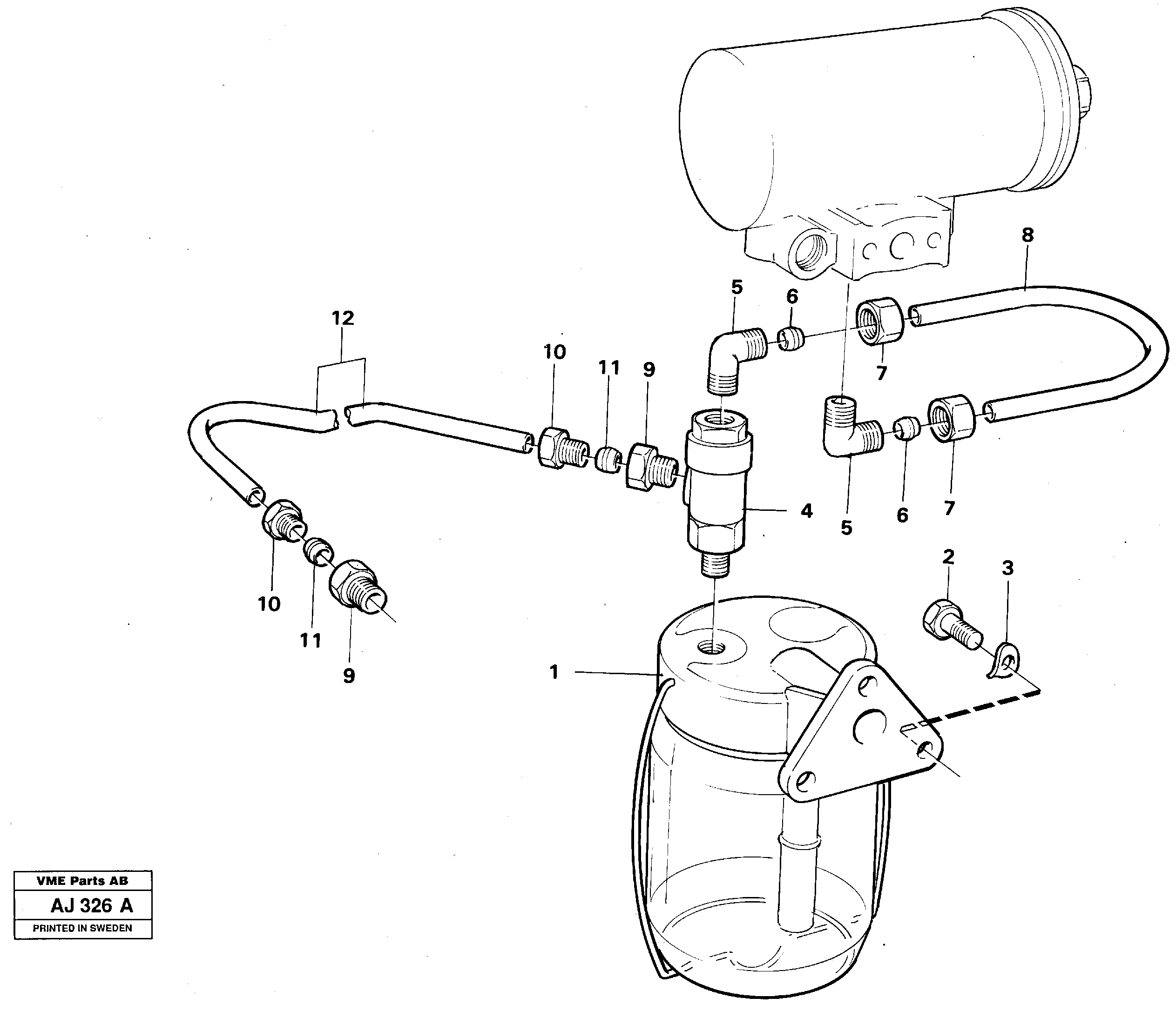 Anti-freeze reservoir  92172 — volvo parts diagram