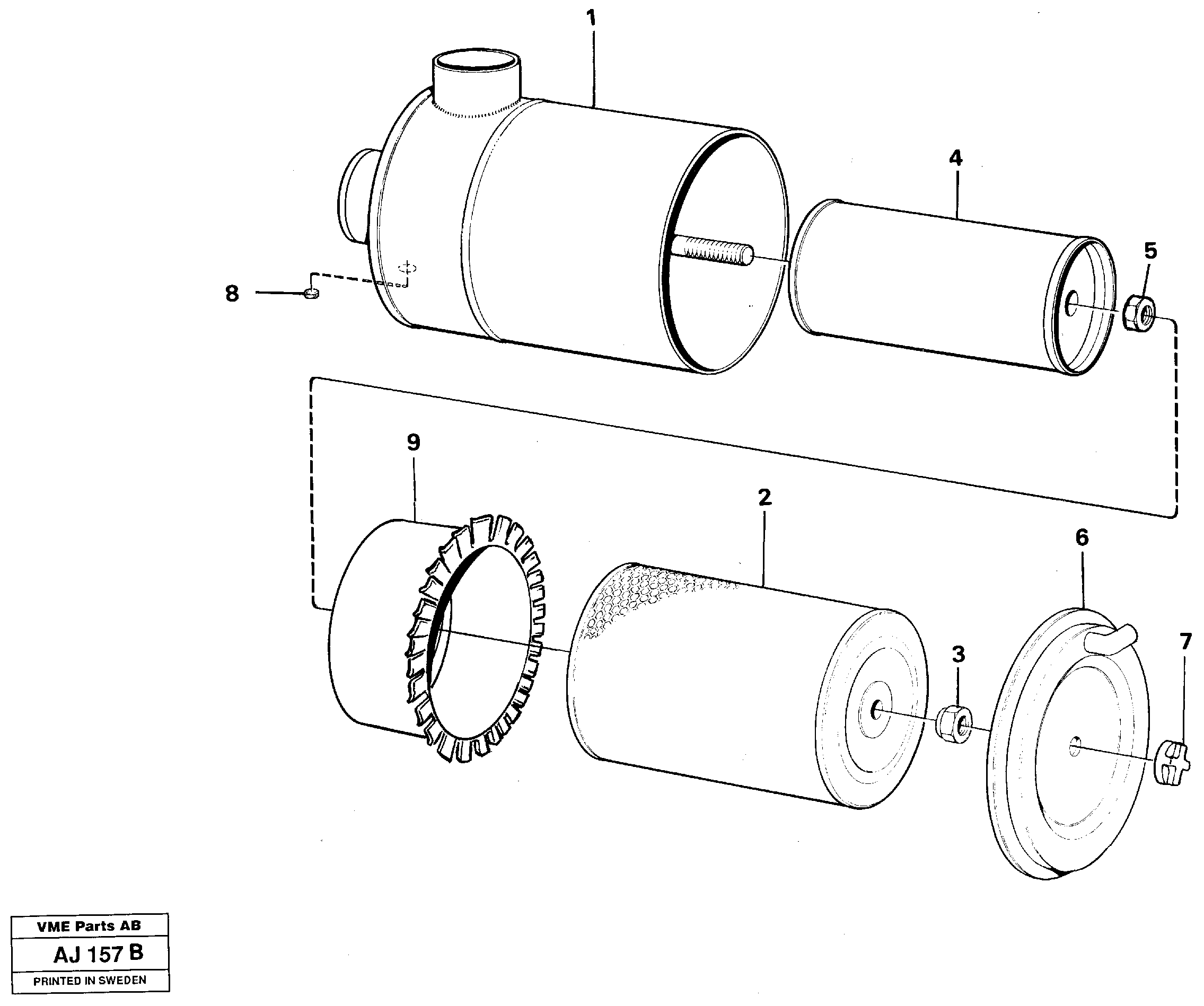Air filter — volvo parts diagram