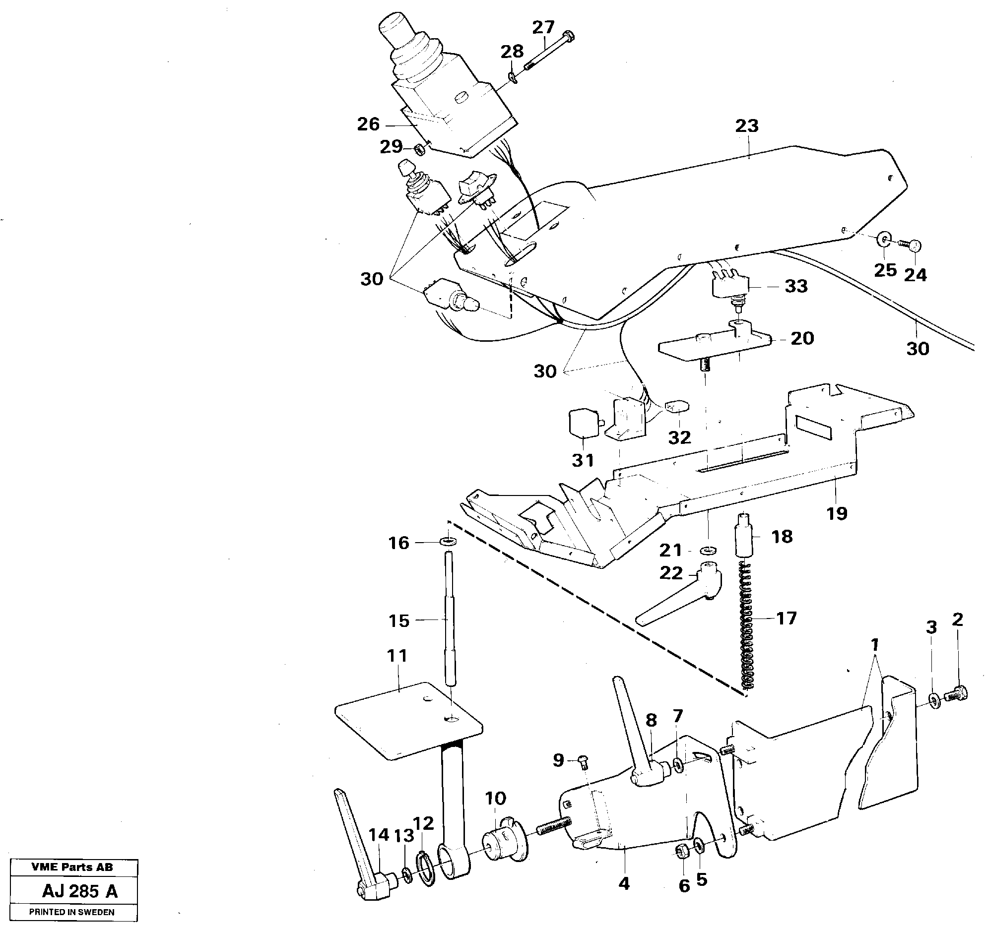 Comfort drive control, foldable arm rest.  91916 — volvo parts diagram