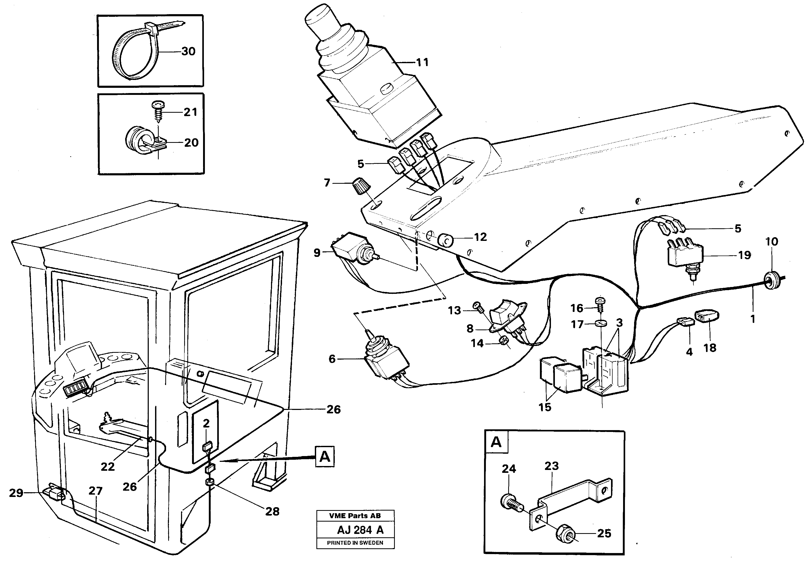 Cable harness for Cdc-steering  91916 — volvo parts diagram