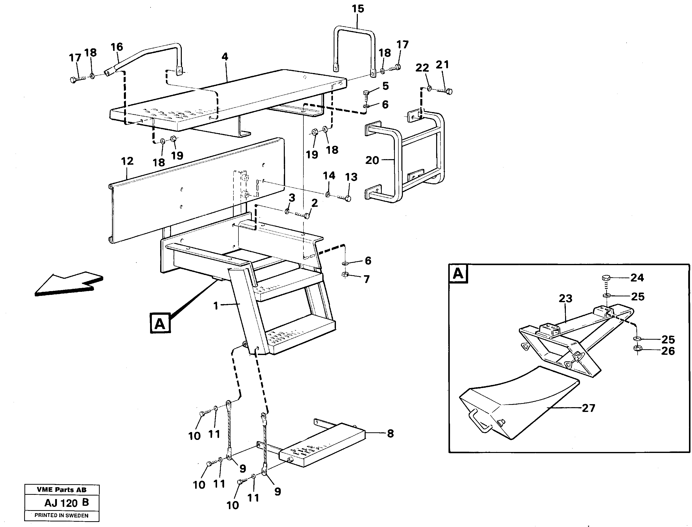 Foot step — volvo parts diagram