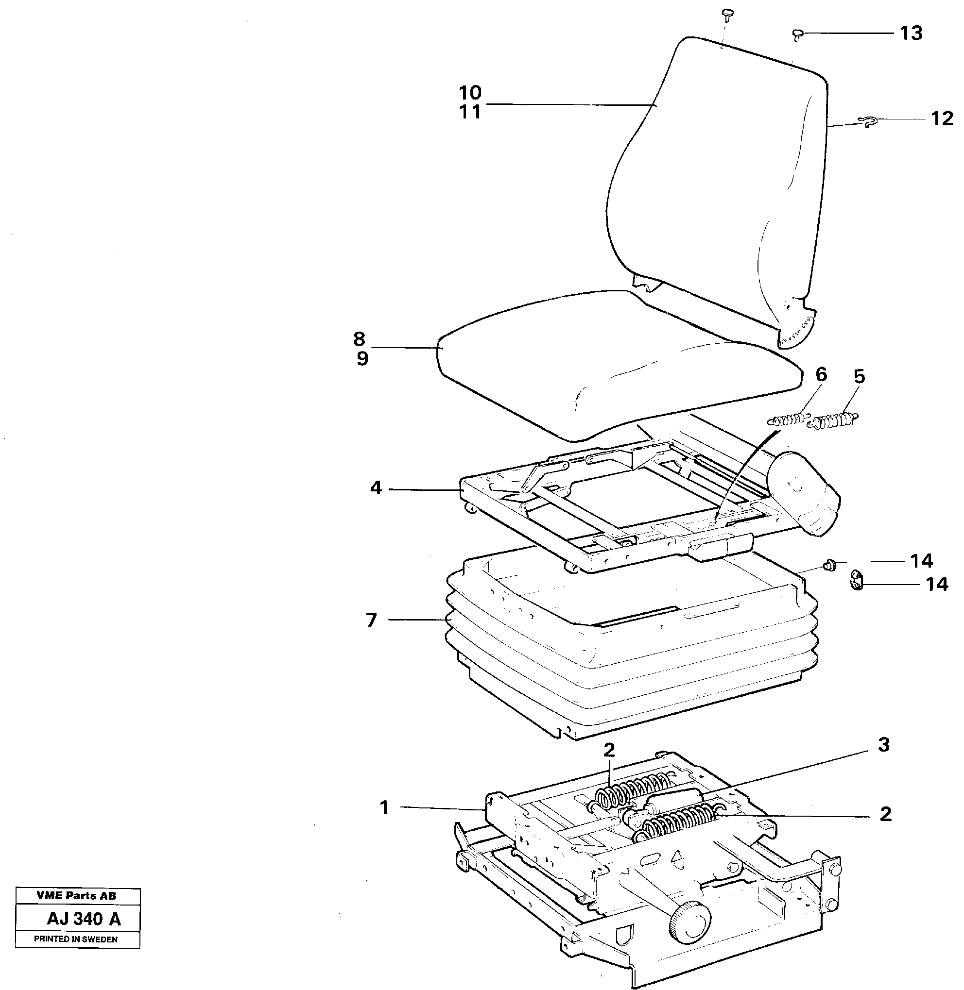 Operator seat Isri  92403 — volvo parts diagram