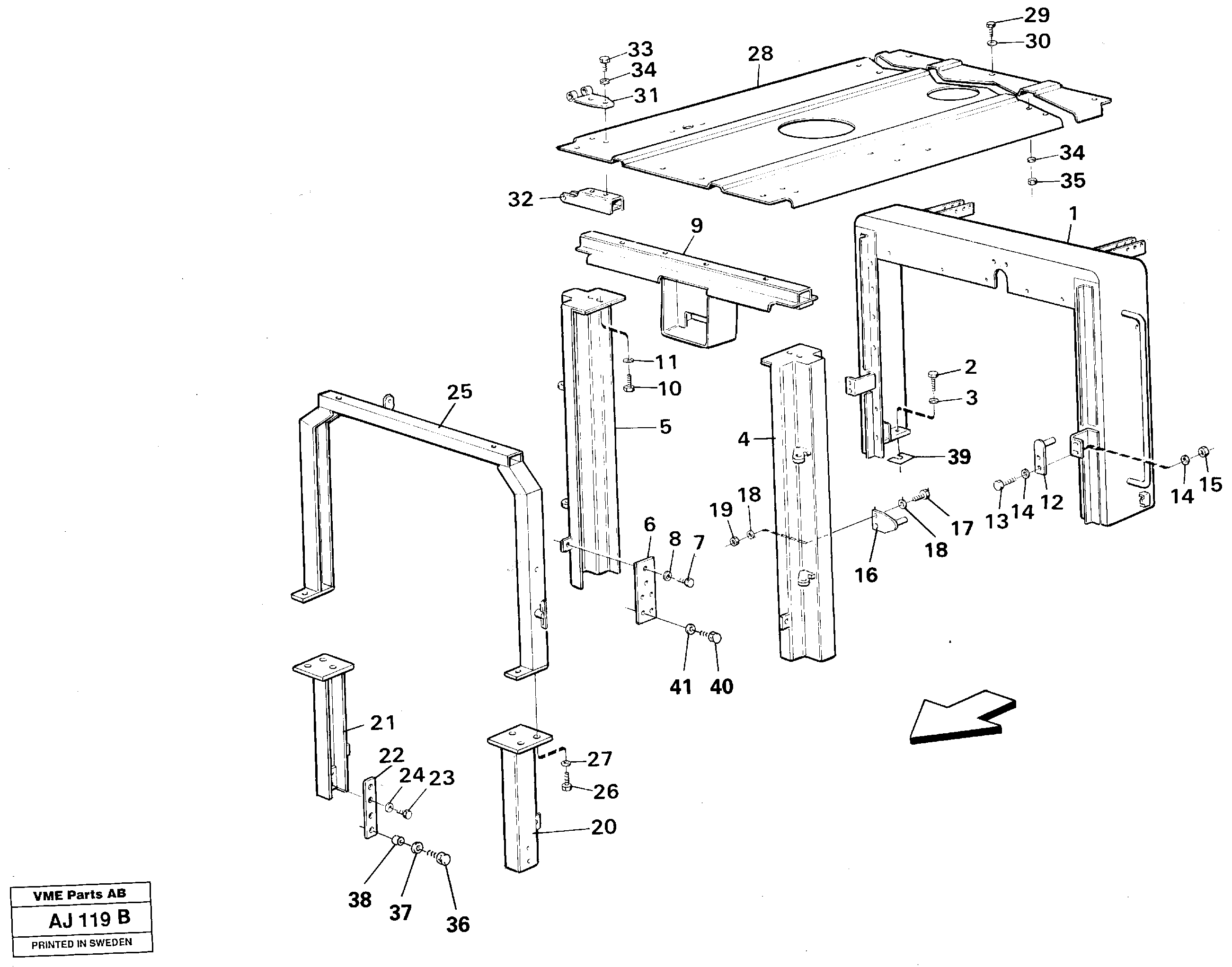 Engine cover — volvo parts diagram