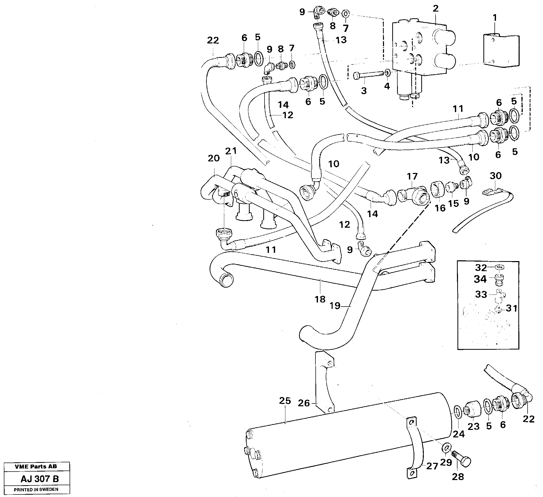 Boom suspension system  91965 — volvo parts diagram