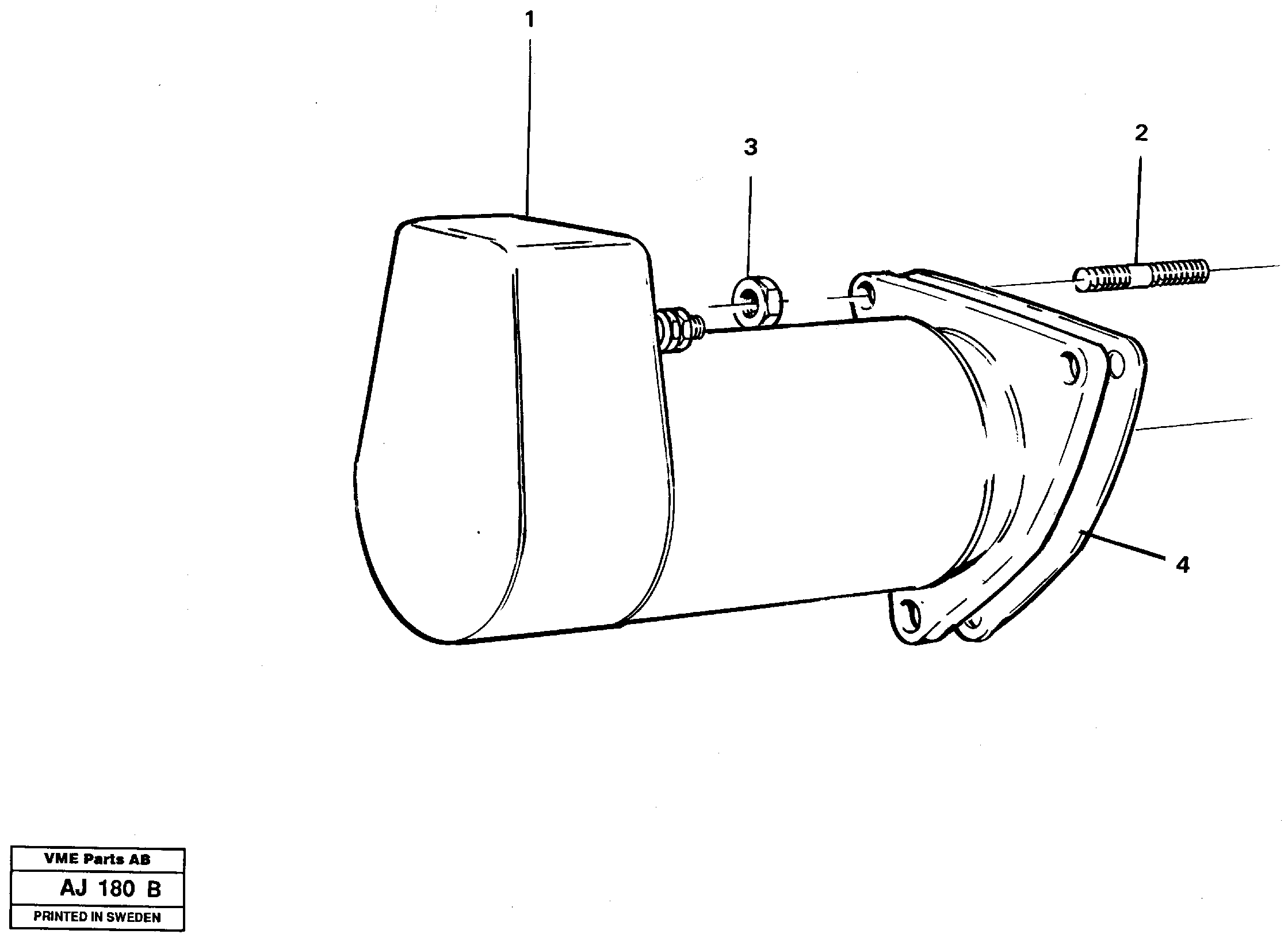 Starter motor, mounting — volvo parts diagram