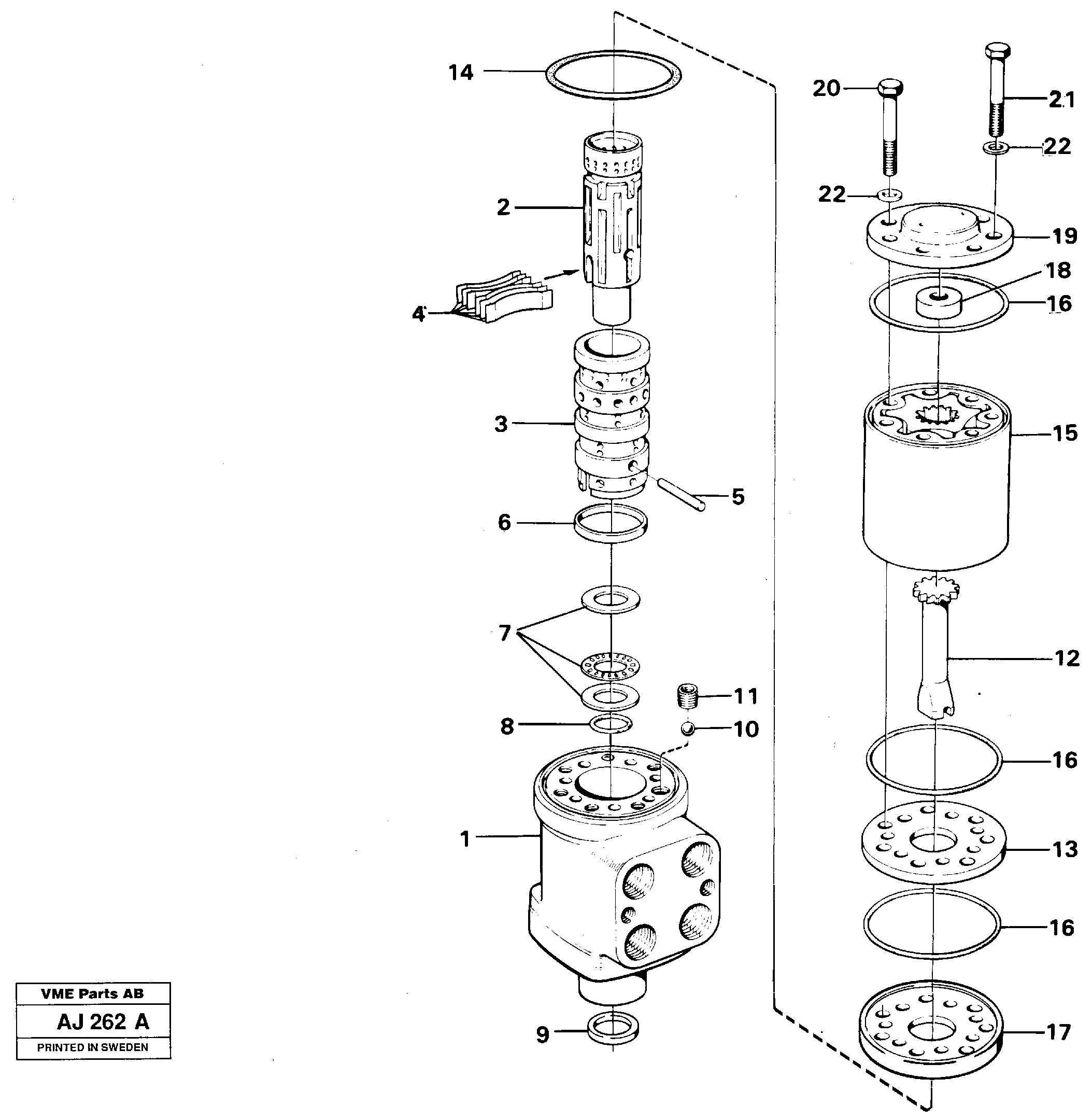Steering unit — volvo parts diagram
