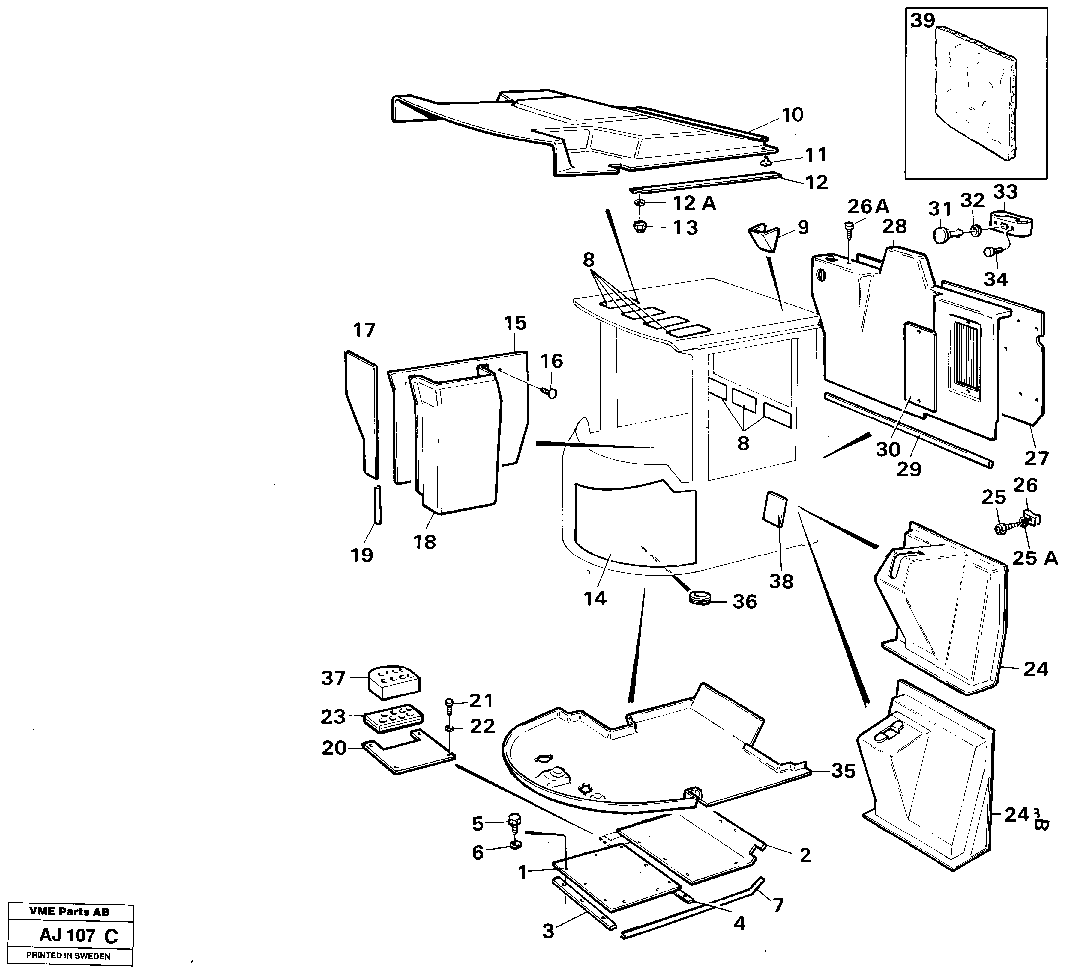 Insulating matting — volvo parts diagram