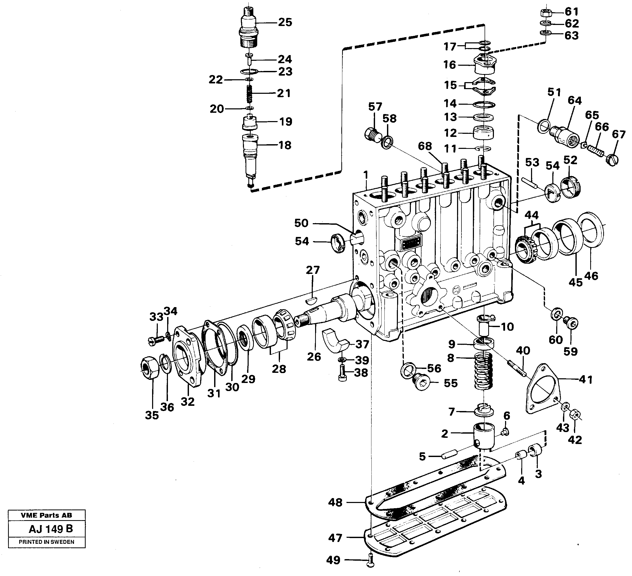 Injection pump  TD 71G — volvo parts diagram