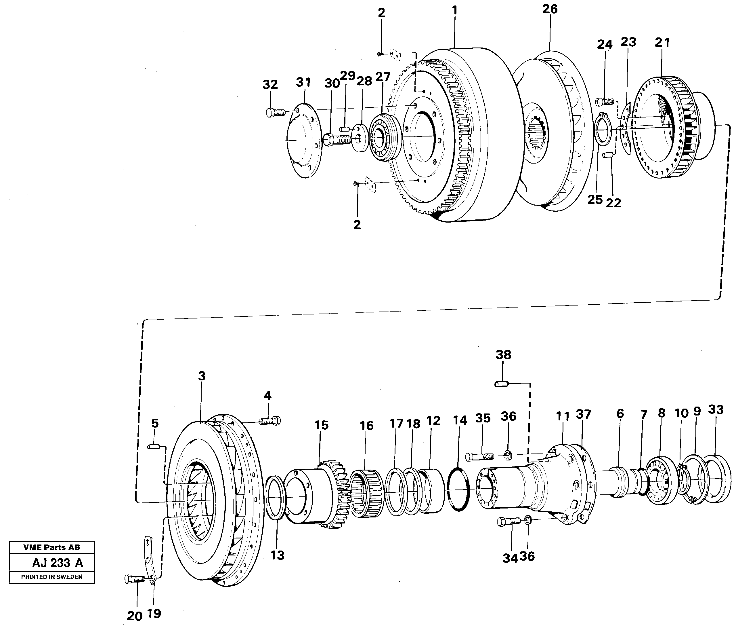 Torque converter — volvo parts diagram