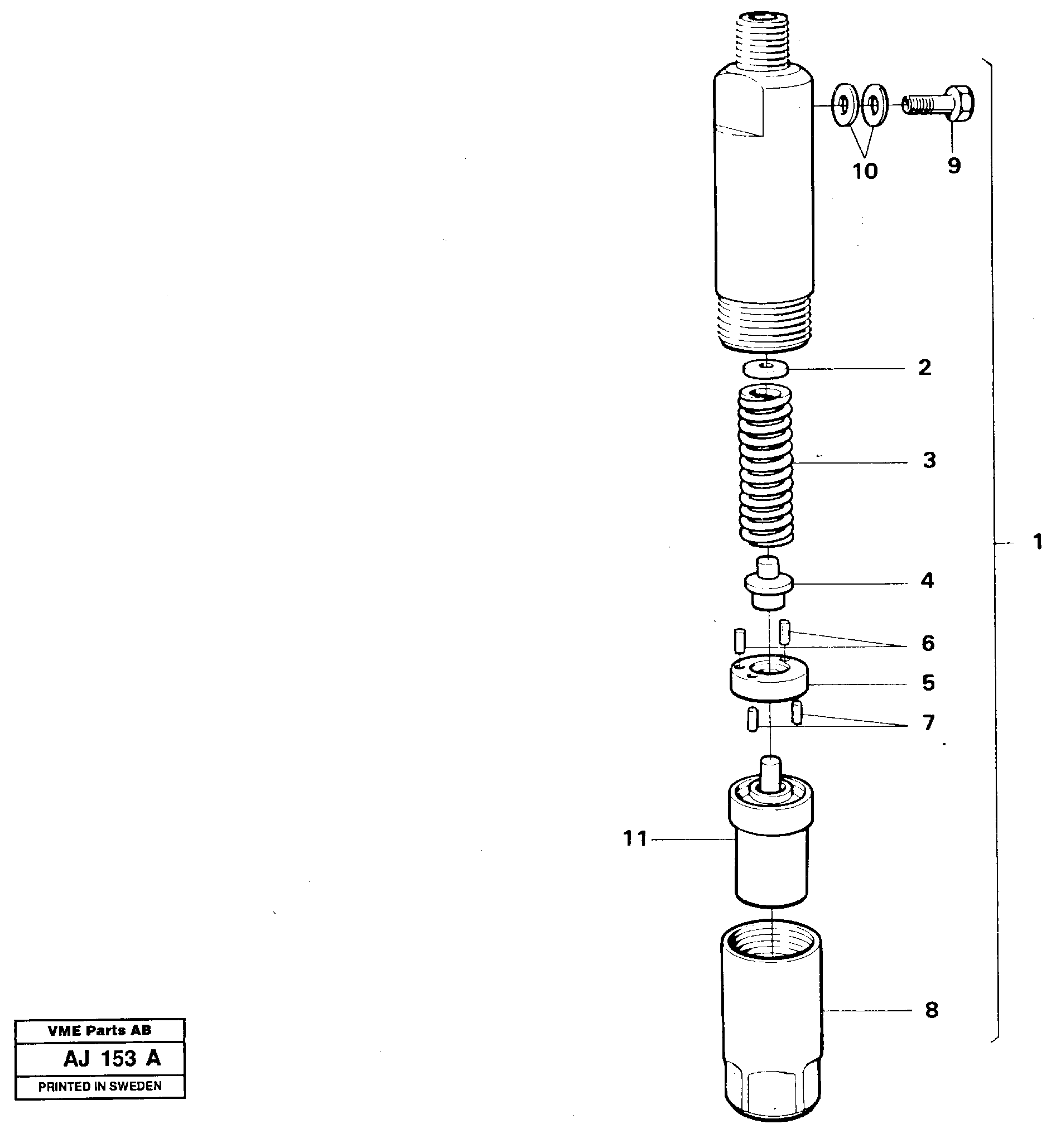 Injector — volvo parts diagram