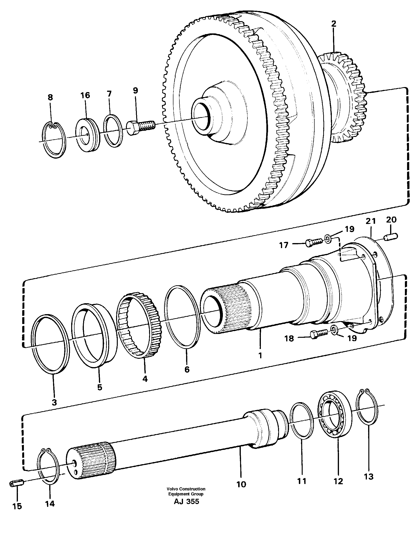 Torque converter — volvo parts diagram