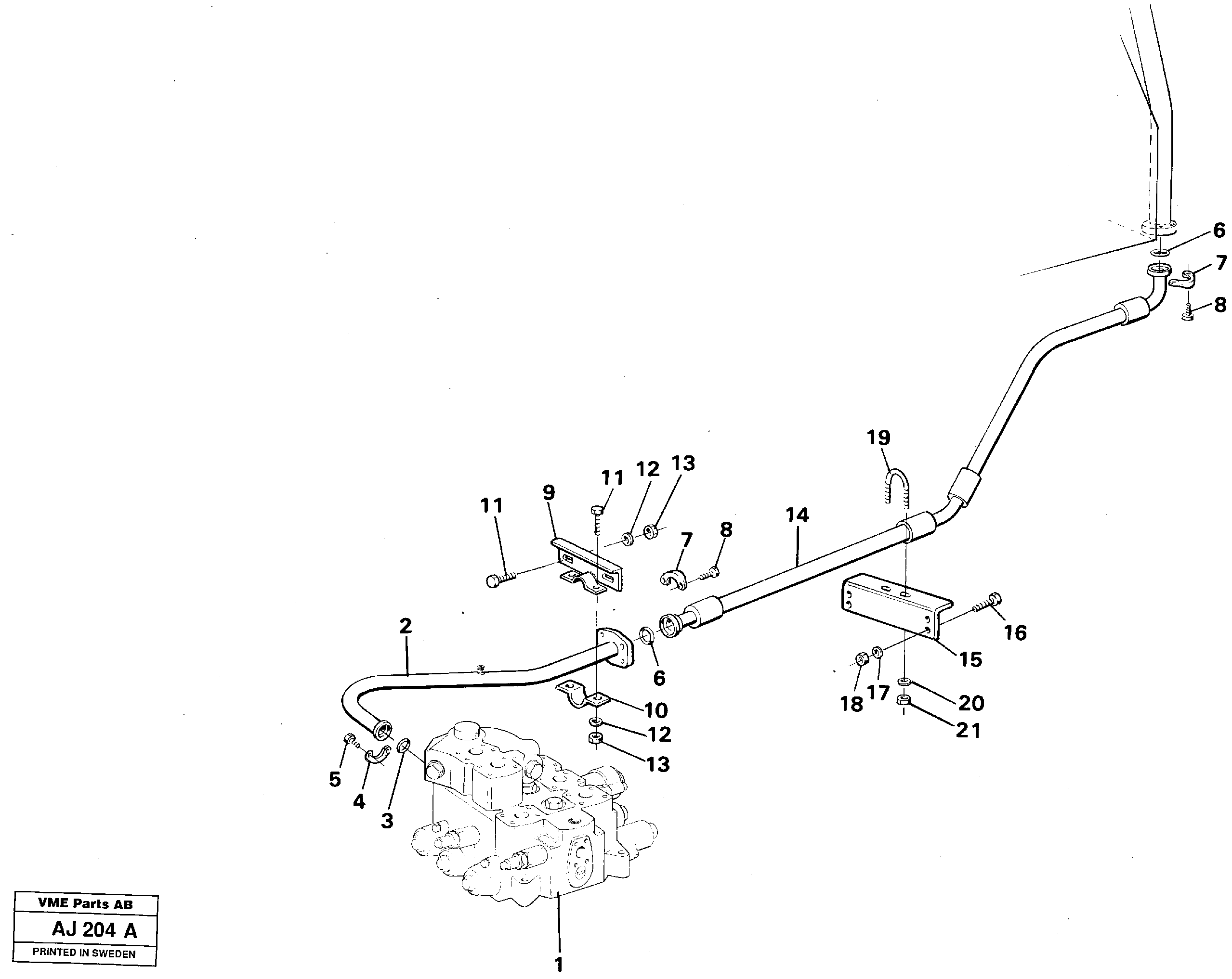Hydraulic system: Return line — volvo parts diagram