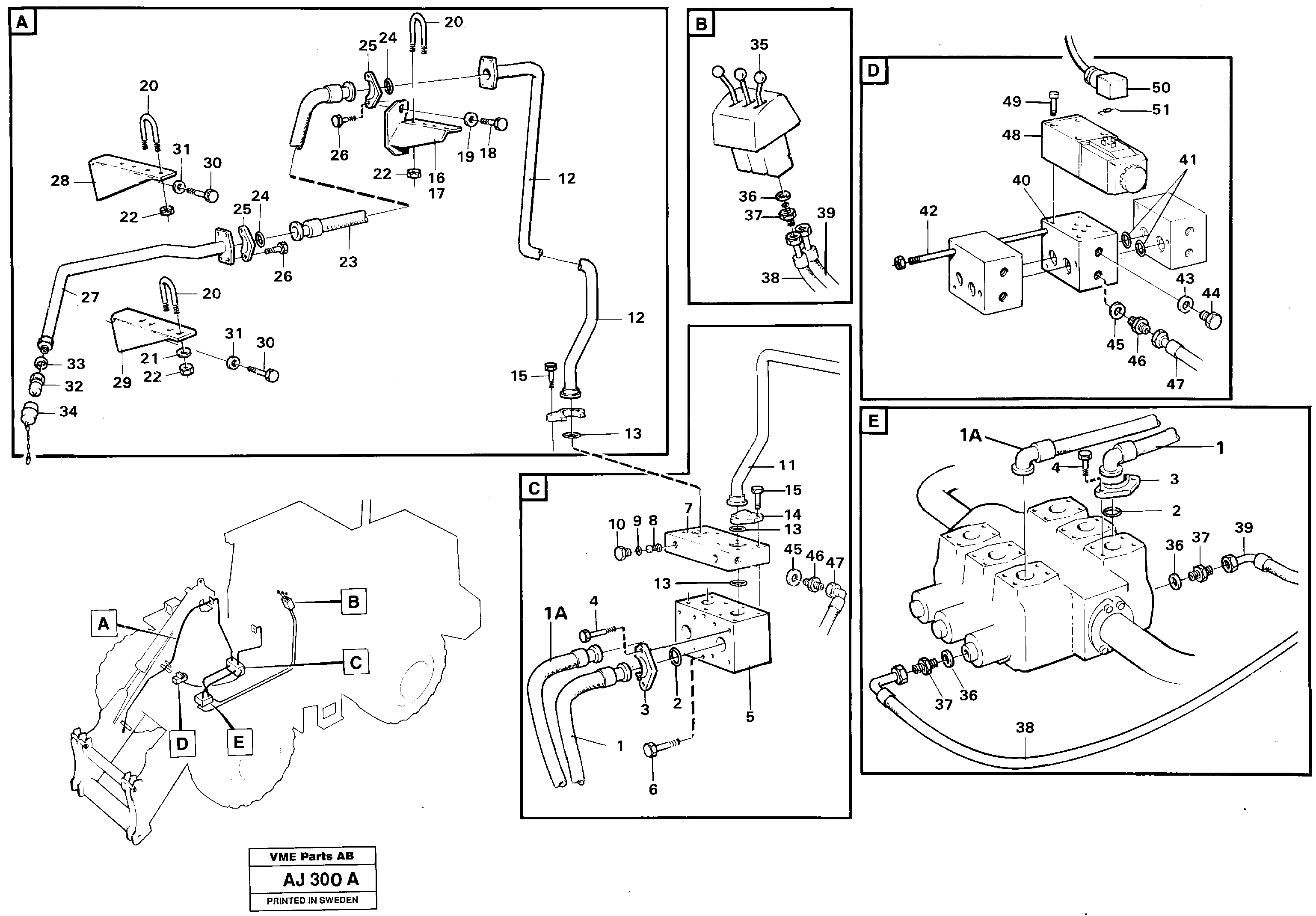 Extra hydraulic equipment3rd hydraulic control  91978 — volvo parts diagram