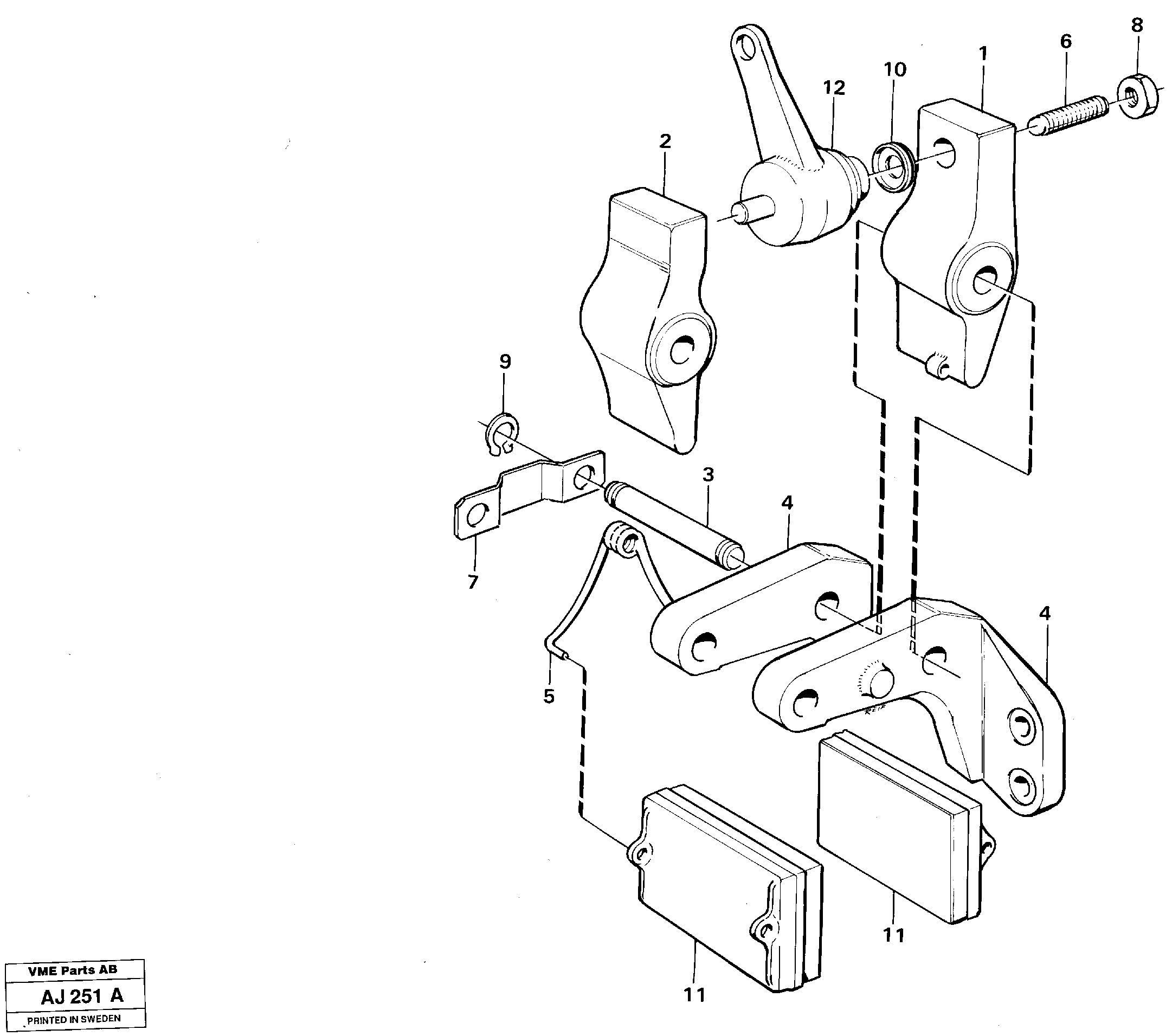 Disc brake — volvo parts diagram