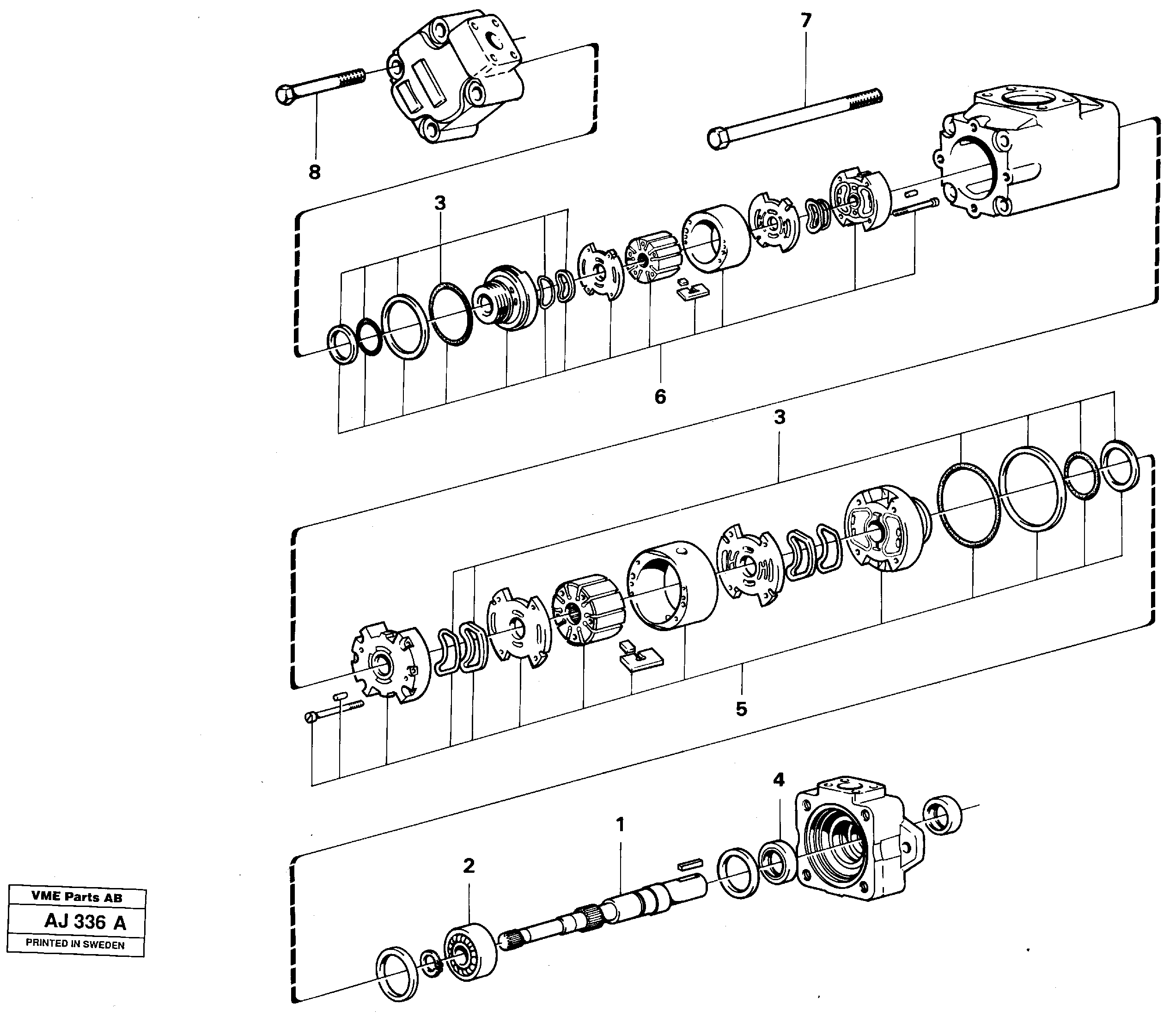Hydraulic pump — volvo parts diagram