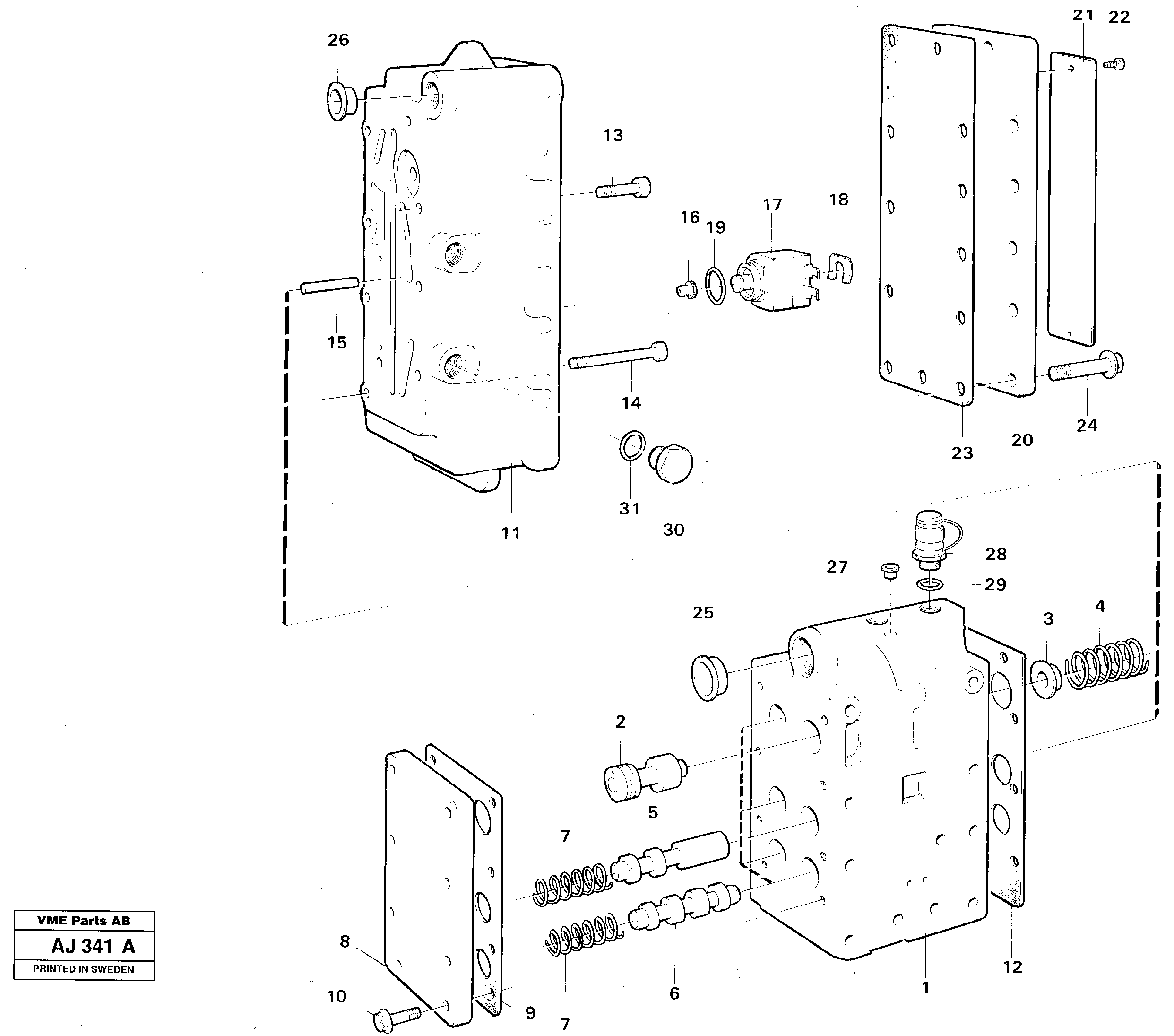Range selector valve  30880 — volvo parts diagram