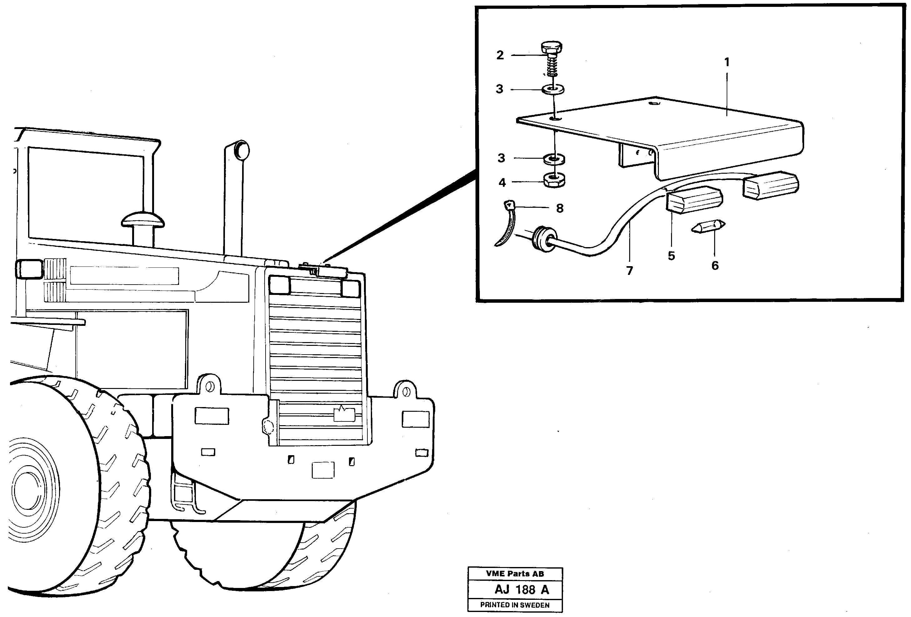 License plate lamp  91993 — volvo parts diagram