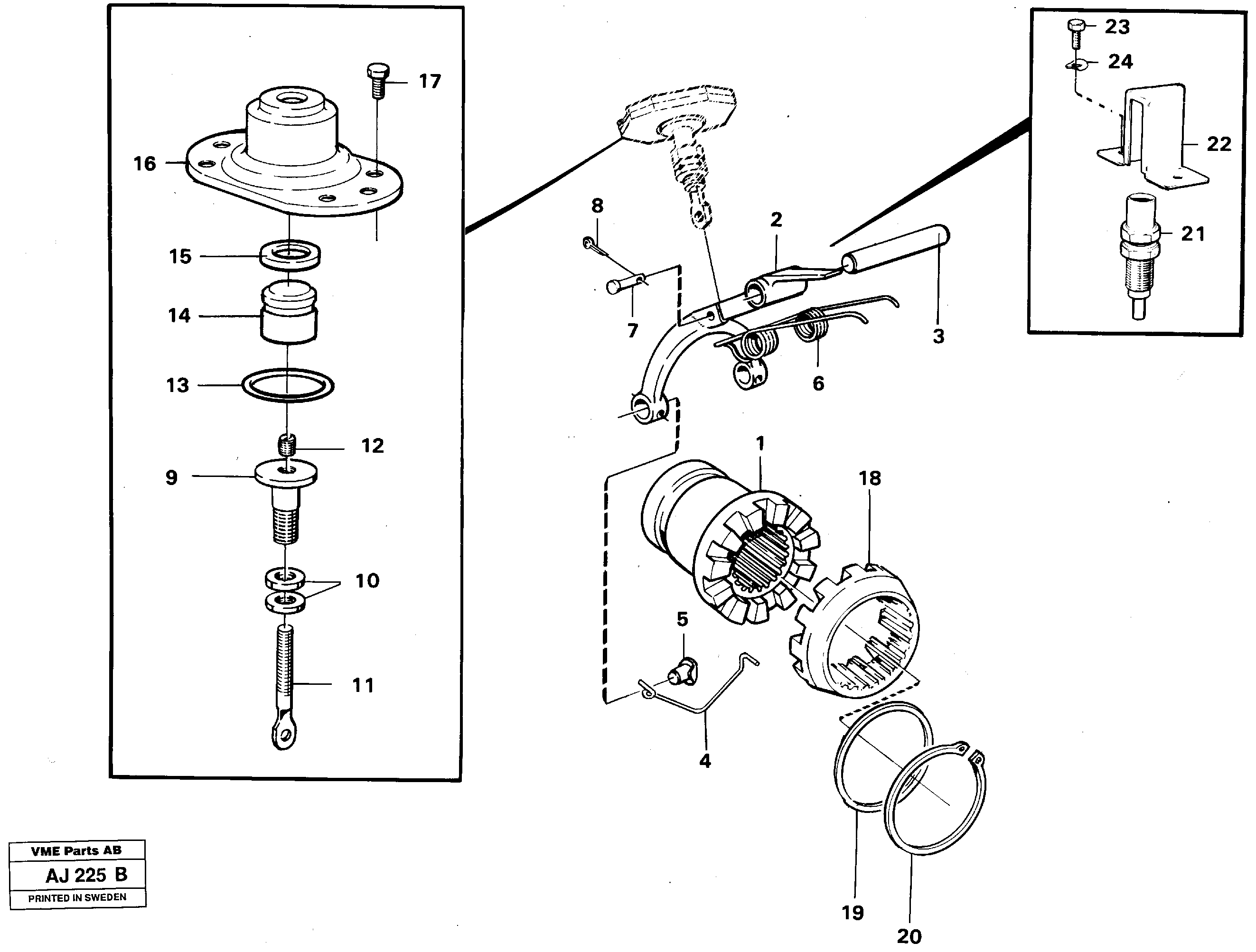 Differential lock — volvo parts diagram