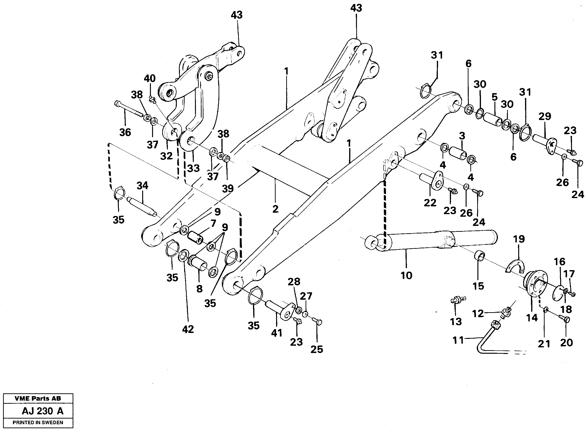 Lifting unit — volvo parts diagram