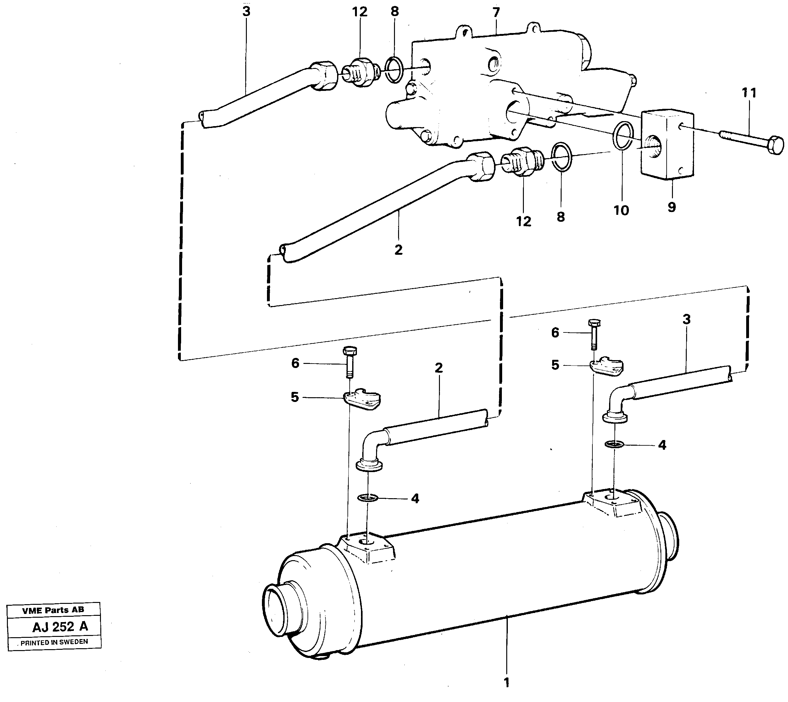 Cooling system — volvo parts diagram