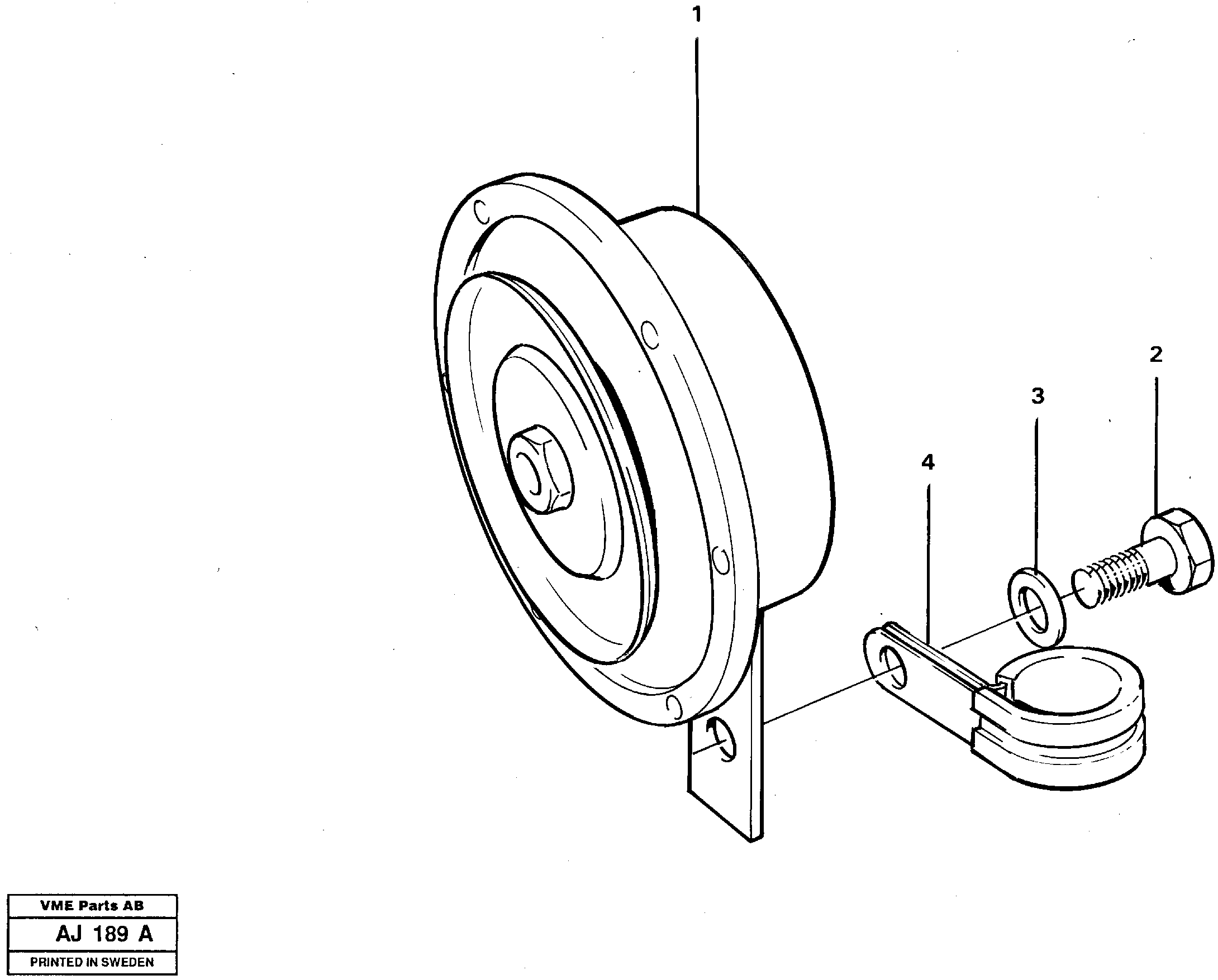 Compressor horn — volvo parts diagram