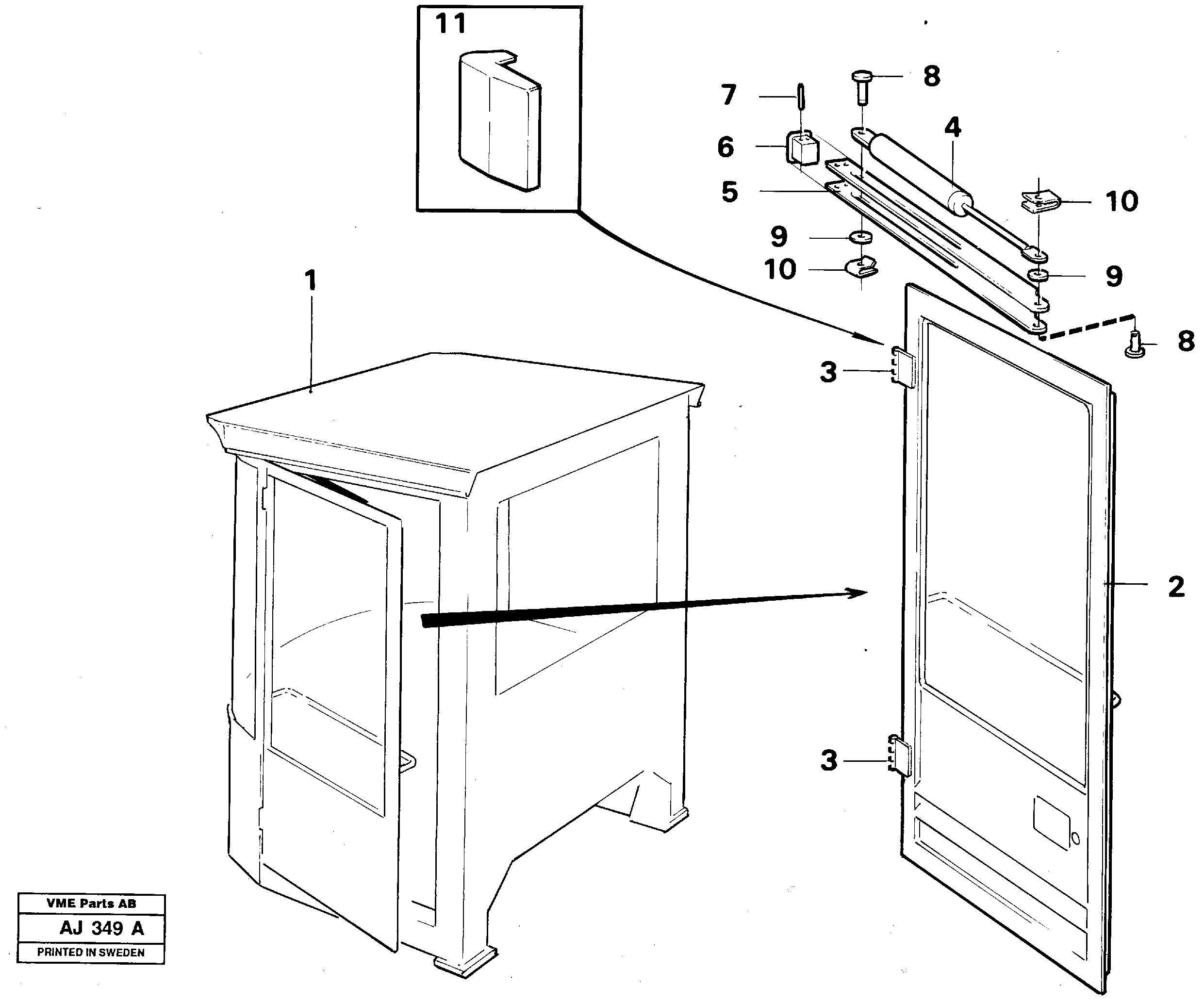 Door Mounting — volvo parts diagram