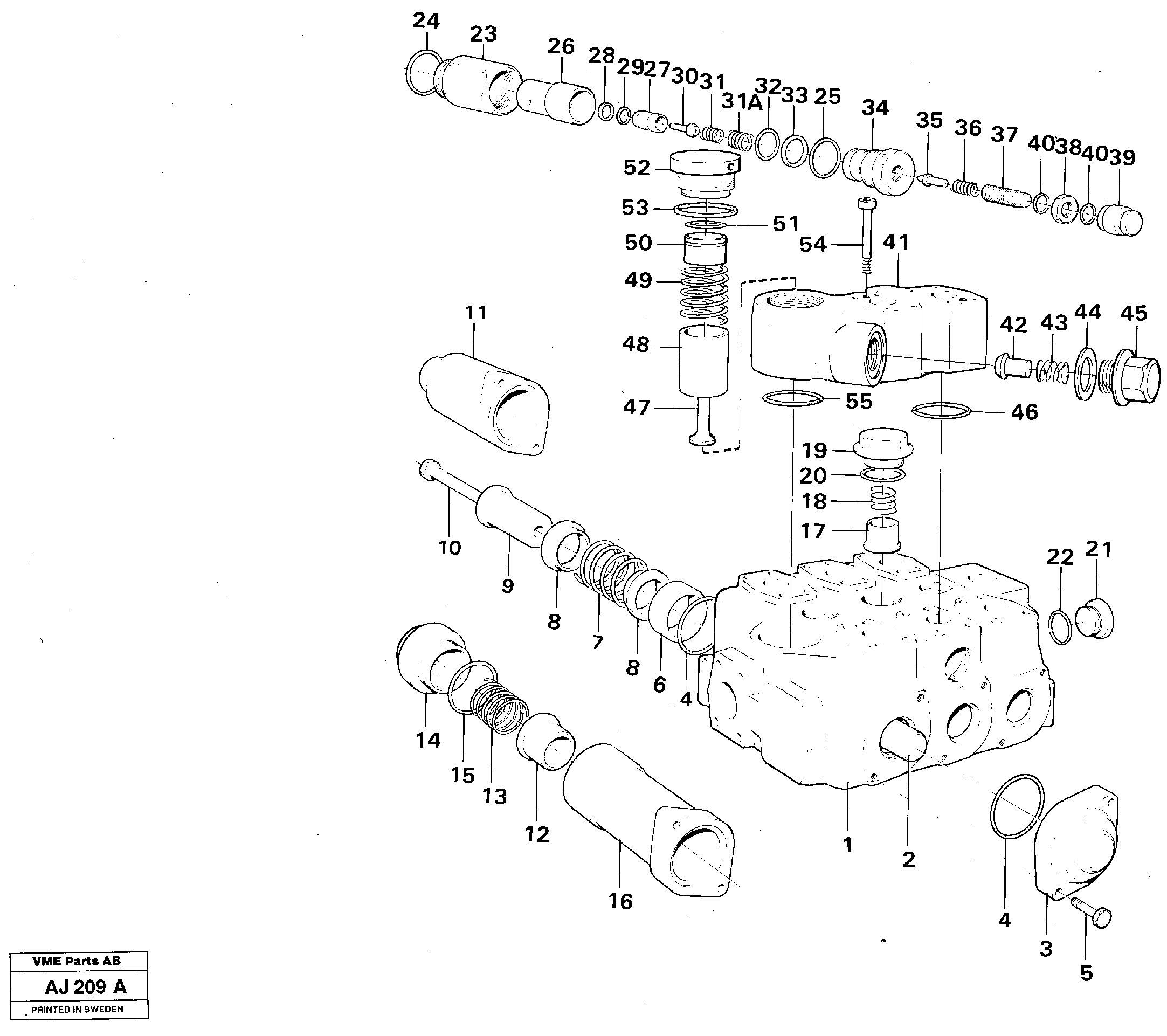Hydraulic valve — volvo parts diagram