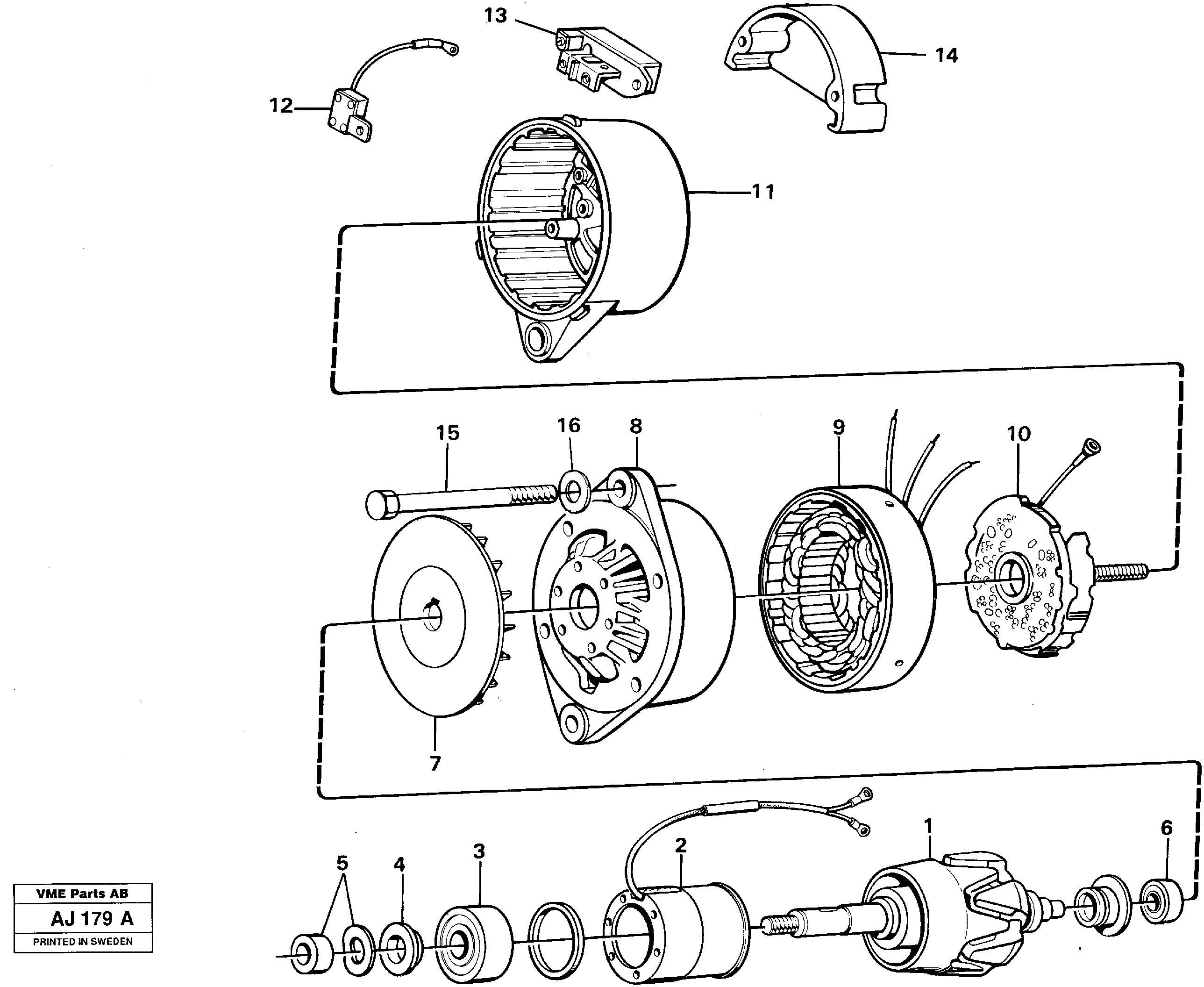 Alternator  91956 — volvo parts diagram
