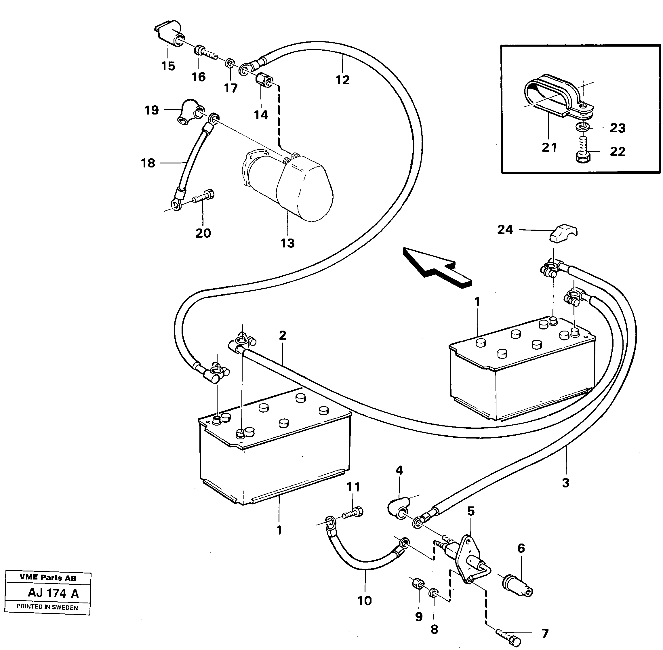 Battery, assembly — volvo parts diagram