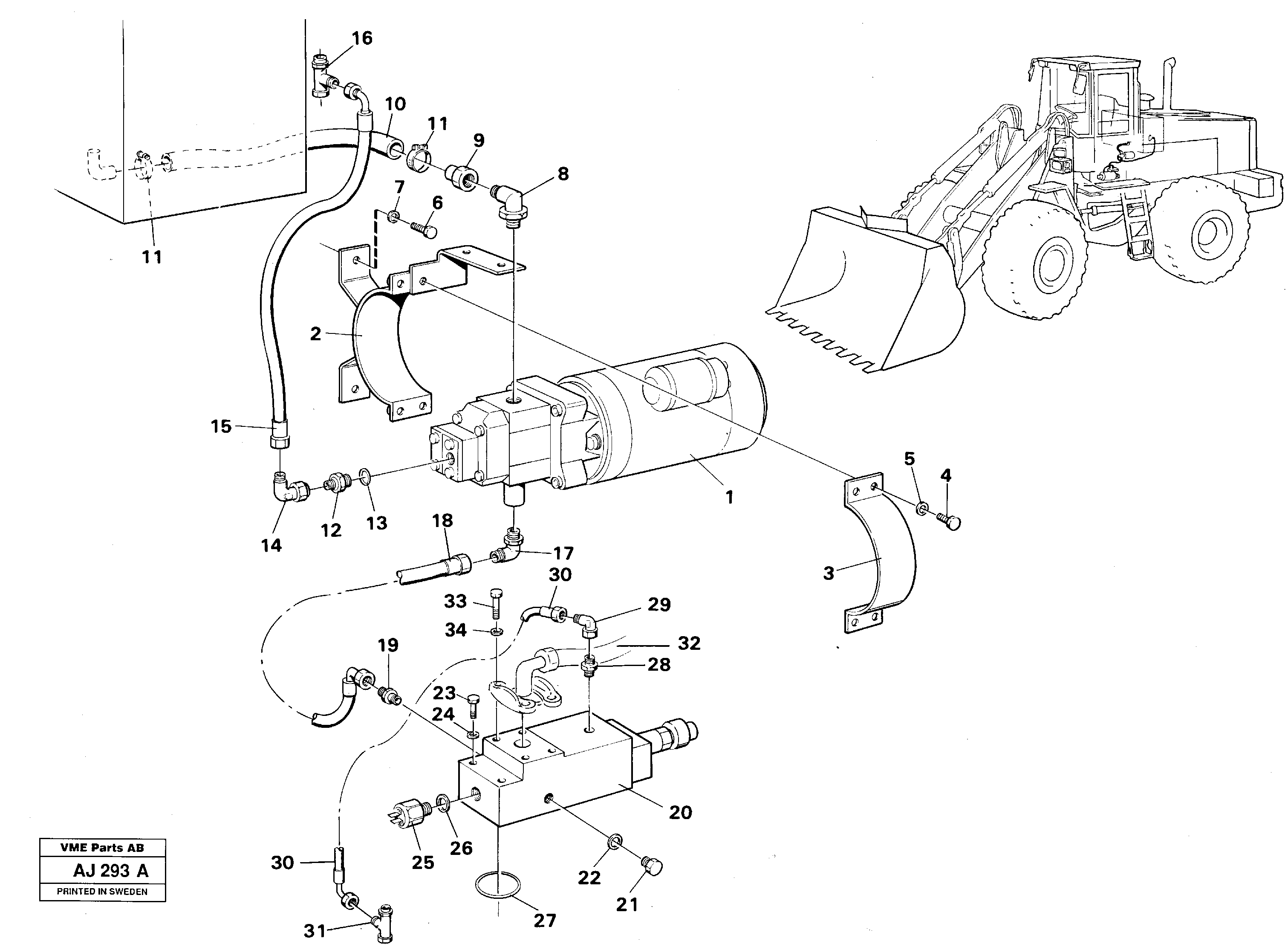 Auxiliary steering system  91919 — volvo parts diagram