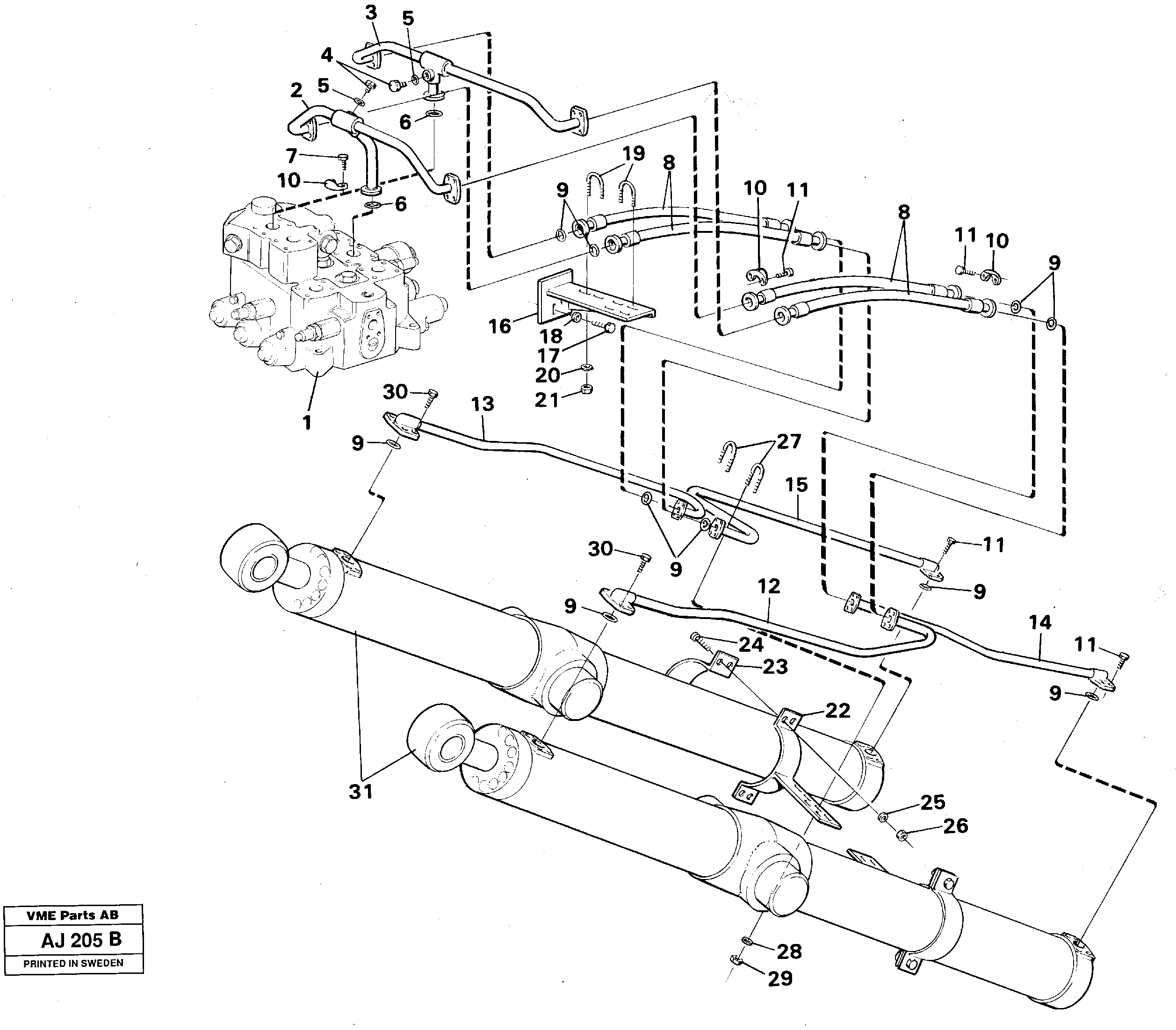 Hydraulic system: Lift function — volvo parts diagram