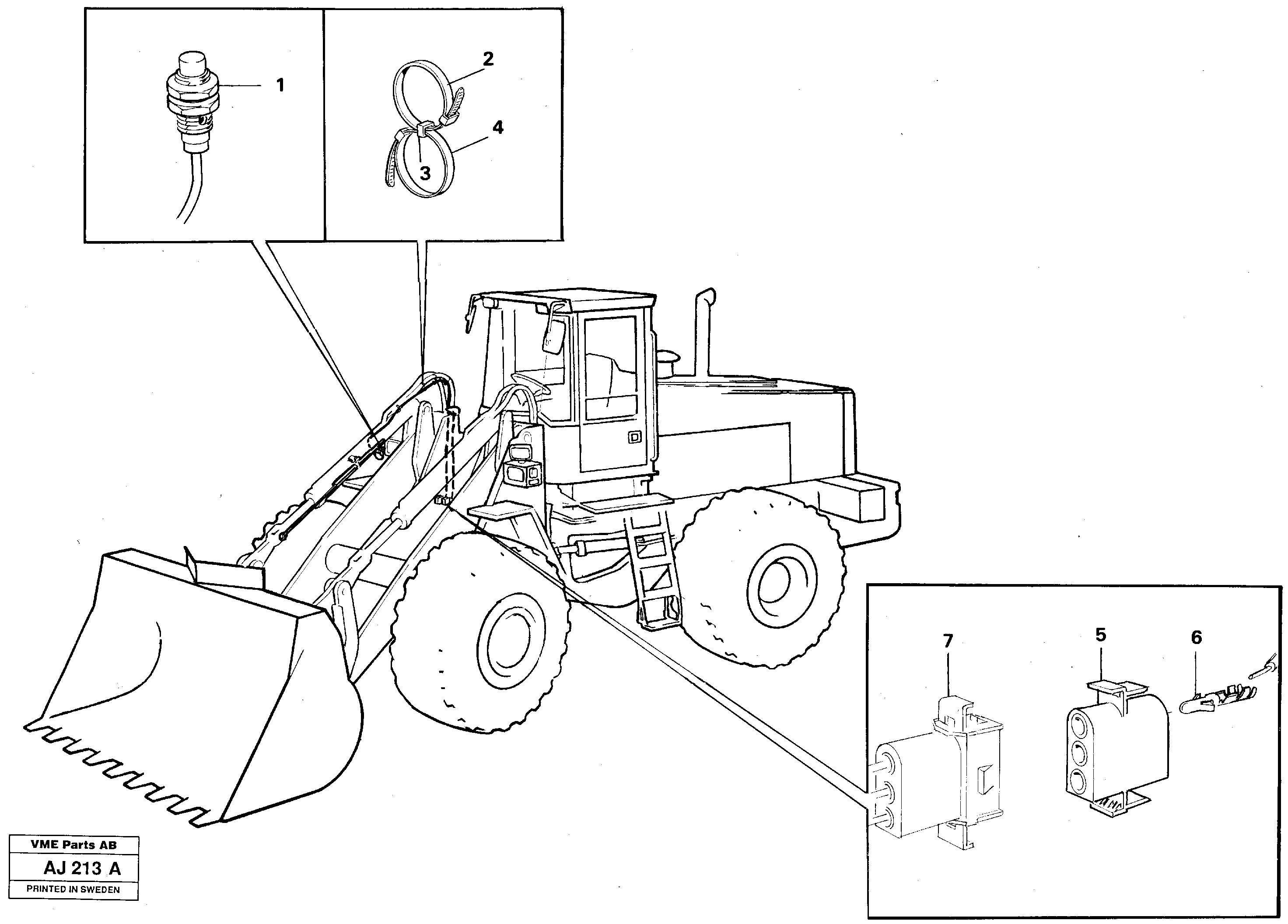 Bucket automatic and lift automatic — volvo parts diagram