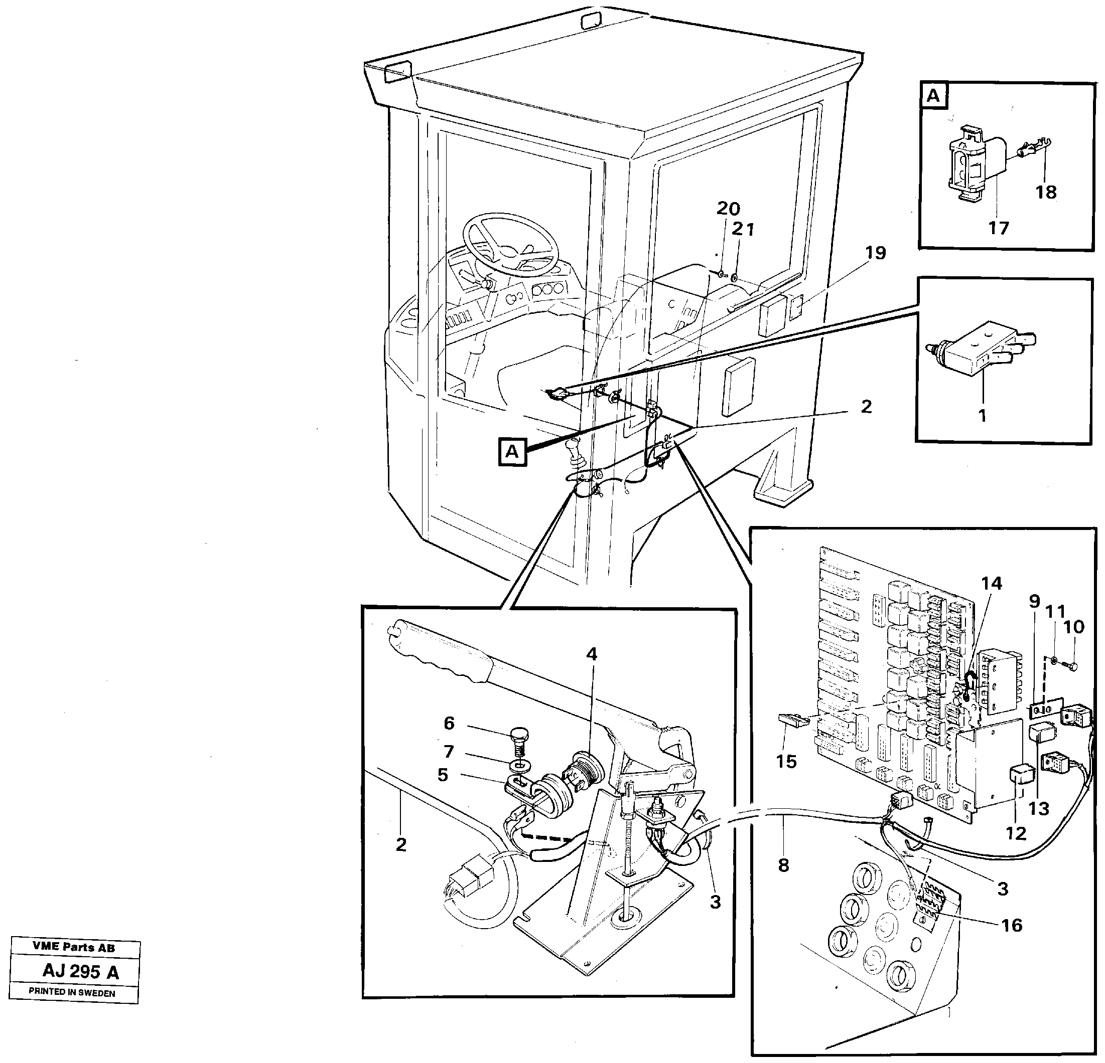 Parking brake alarm,  92079 — volvo parts diagram