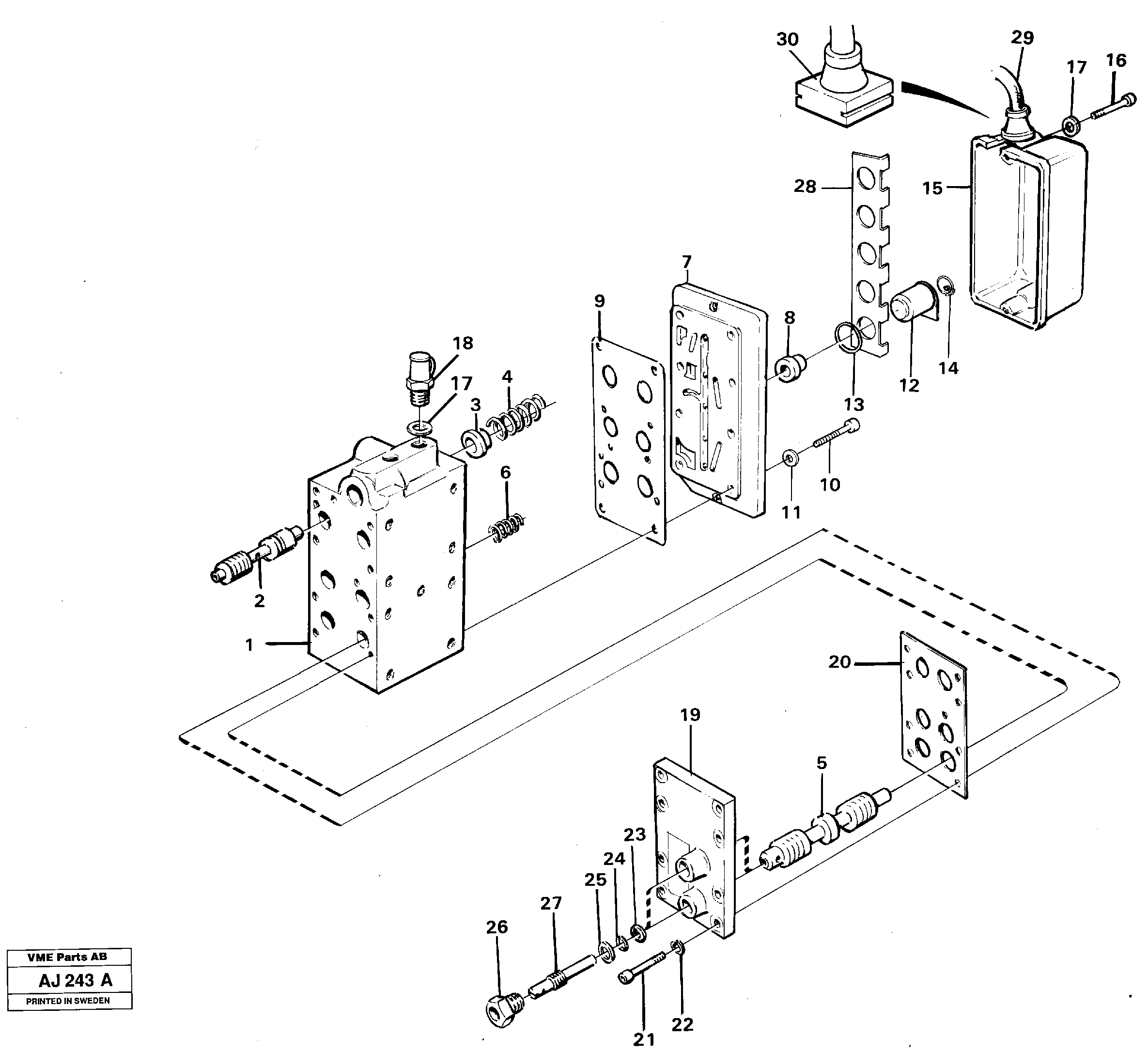Range selector valve  30870 — volvo parts diagram
