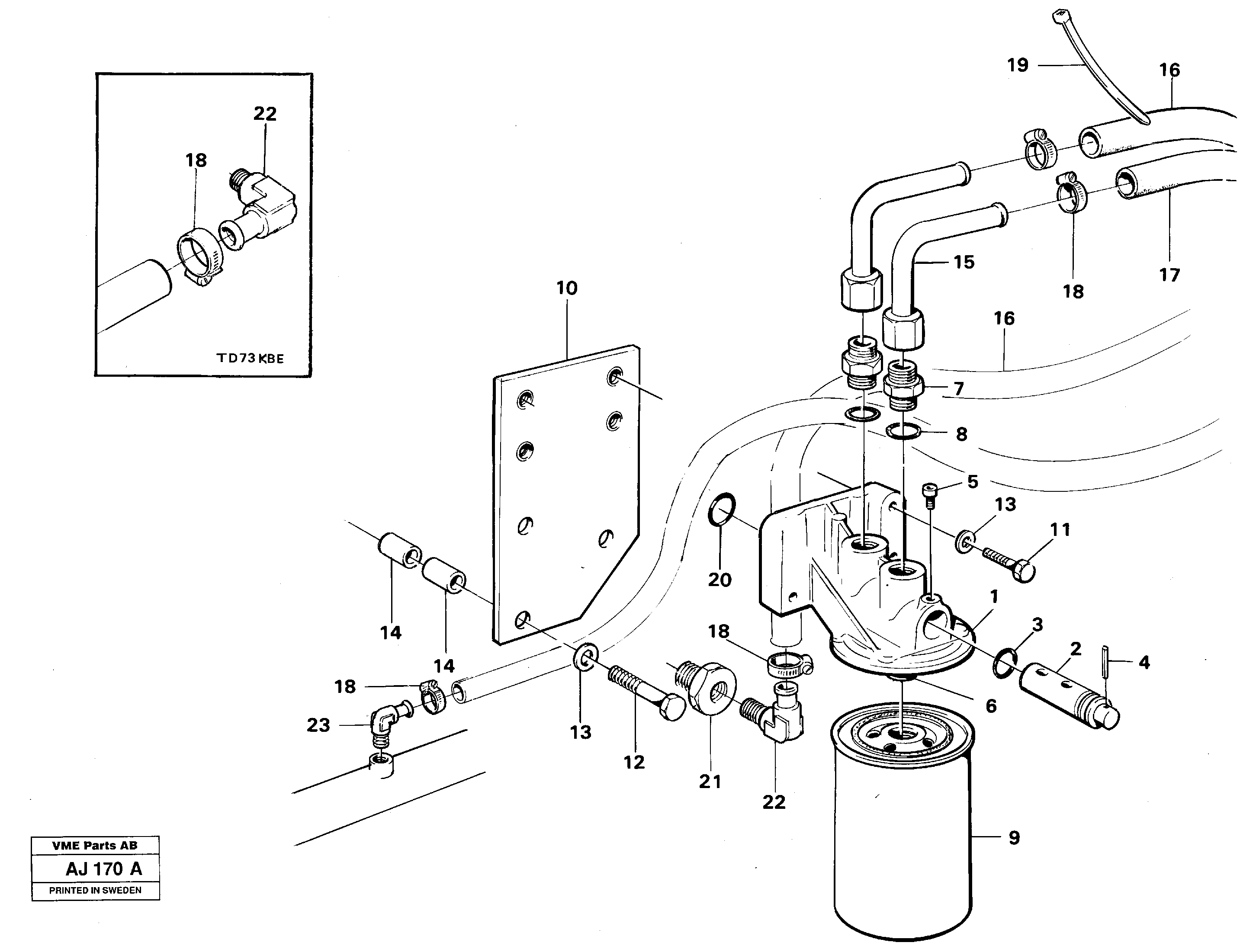Coolant filter  91876 — volvo parts diagram